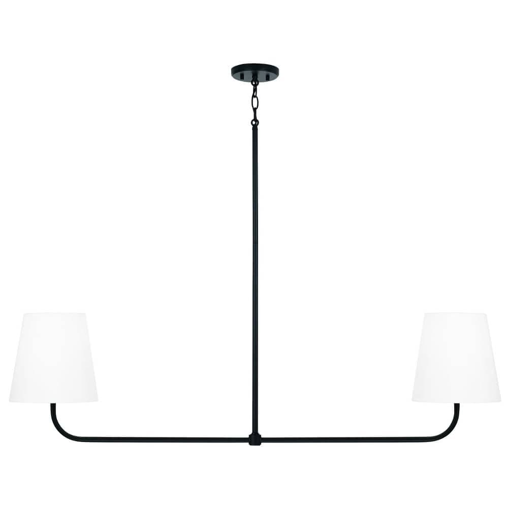 Capital Lighting A-CAP-849421MB Brody Matte Black 2 - Light Island Pendant Light - Hardwired Electric Incandescent Fixture