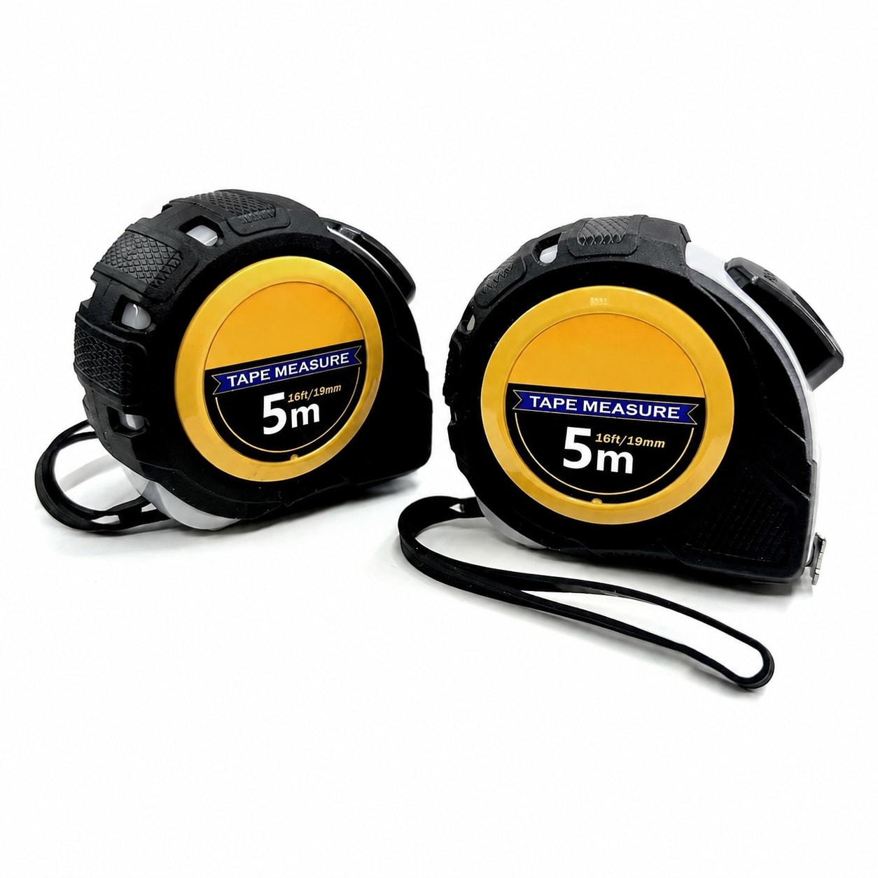 AKSCYZM 2 Pack Tape Measure 16ft Self Locking Measuring Tape Retractable Easy to Read Imperial Metric Measurement Tape 19mm Wide Nylon Blade #LAK0819K577