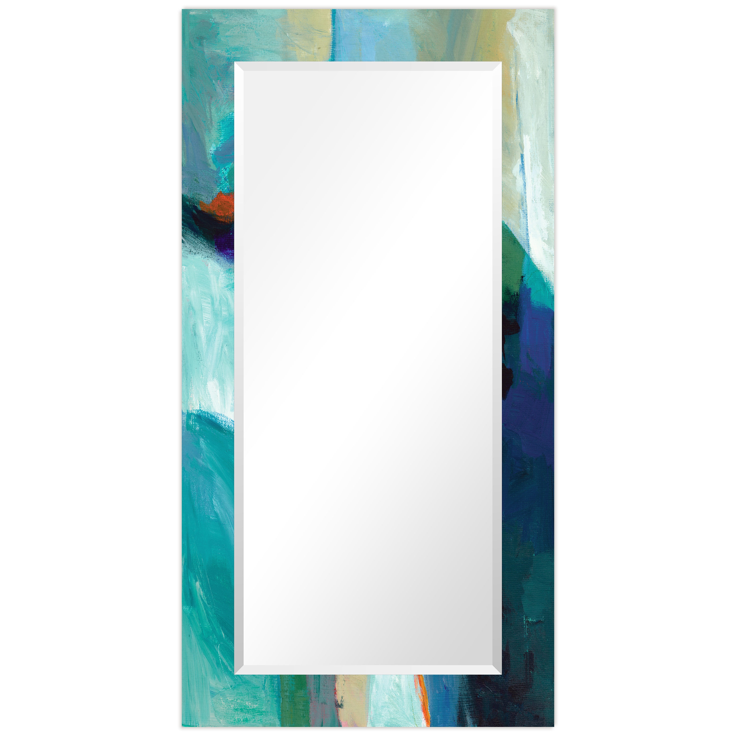 Empire Art Direct TAM-107234-5428 28-Inches W x 54-Inches H Rectangle Multicolored Beveled Wall Mirror