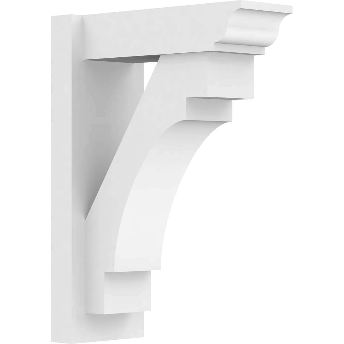 Ekena Millwork OUTP07X16X22MRC01 7-in W X 16-in D X 22-in H Merced Architectural Grade PVC Outlooker with Traditional Ends