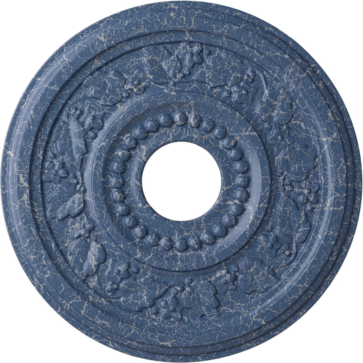 Ekena Millwork CM16GNAMC Genevieve 16.125-in W x 16.125-in L Painted Americana Crackle Polyurethane Whole Ceiling Medallion