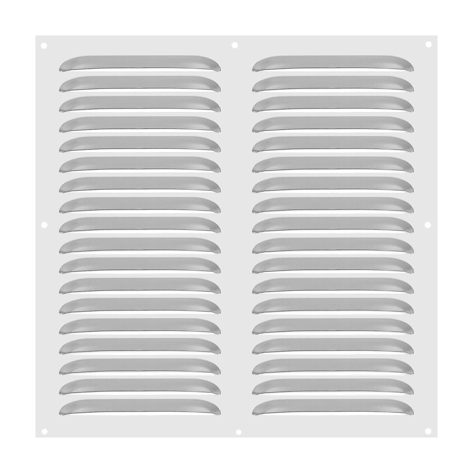 PATIKIL 16 x 16 Inch Stainless Steel Vent Cover Screen Air Grille Ventilation Cover HVAC Louvered Grill for Home Kitchen Fireplace Bathroom Wall Ceiling Silver Tone