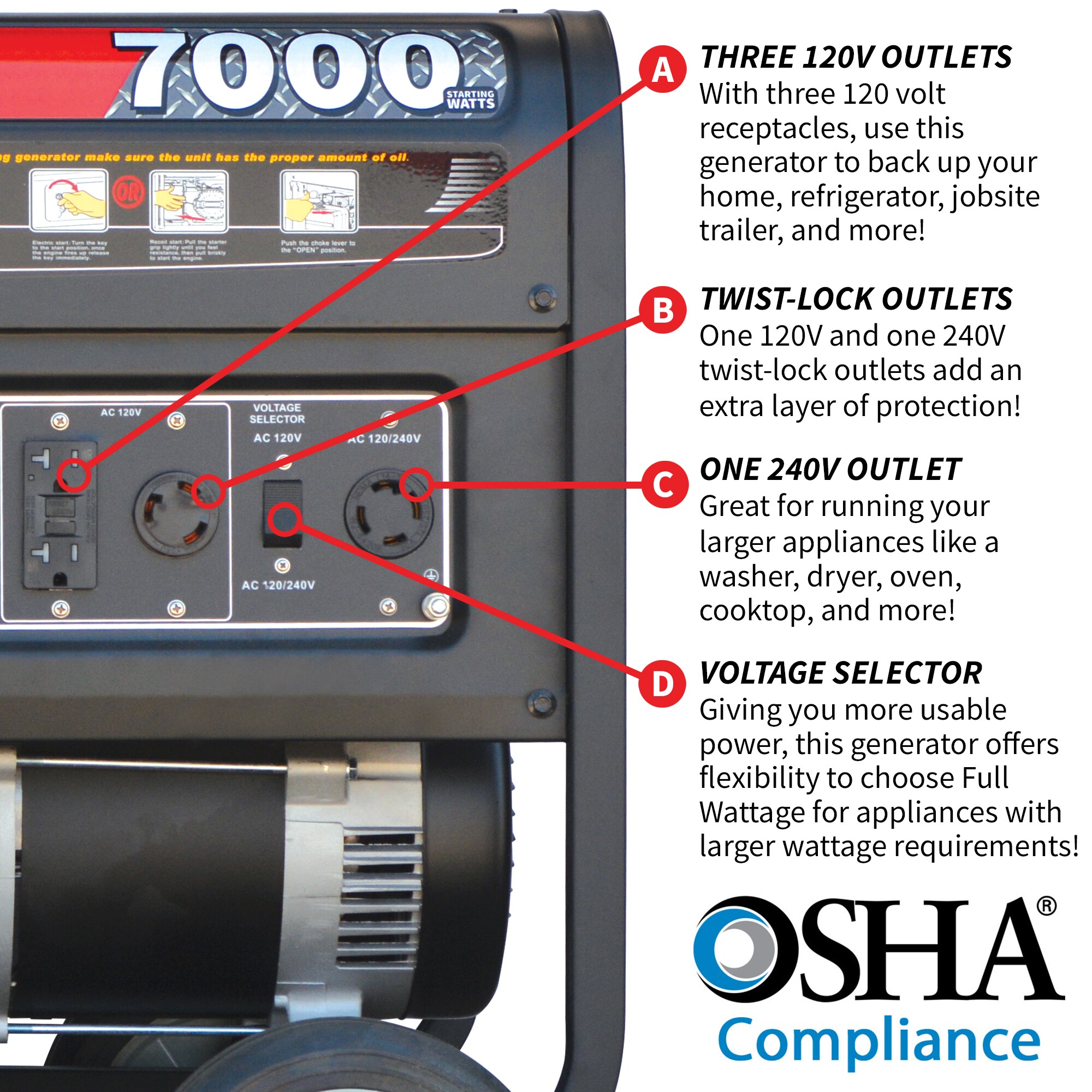 Tomahawk Power TG7000 Portable-Generators - View #4