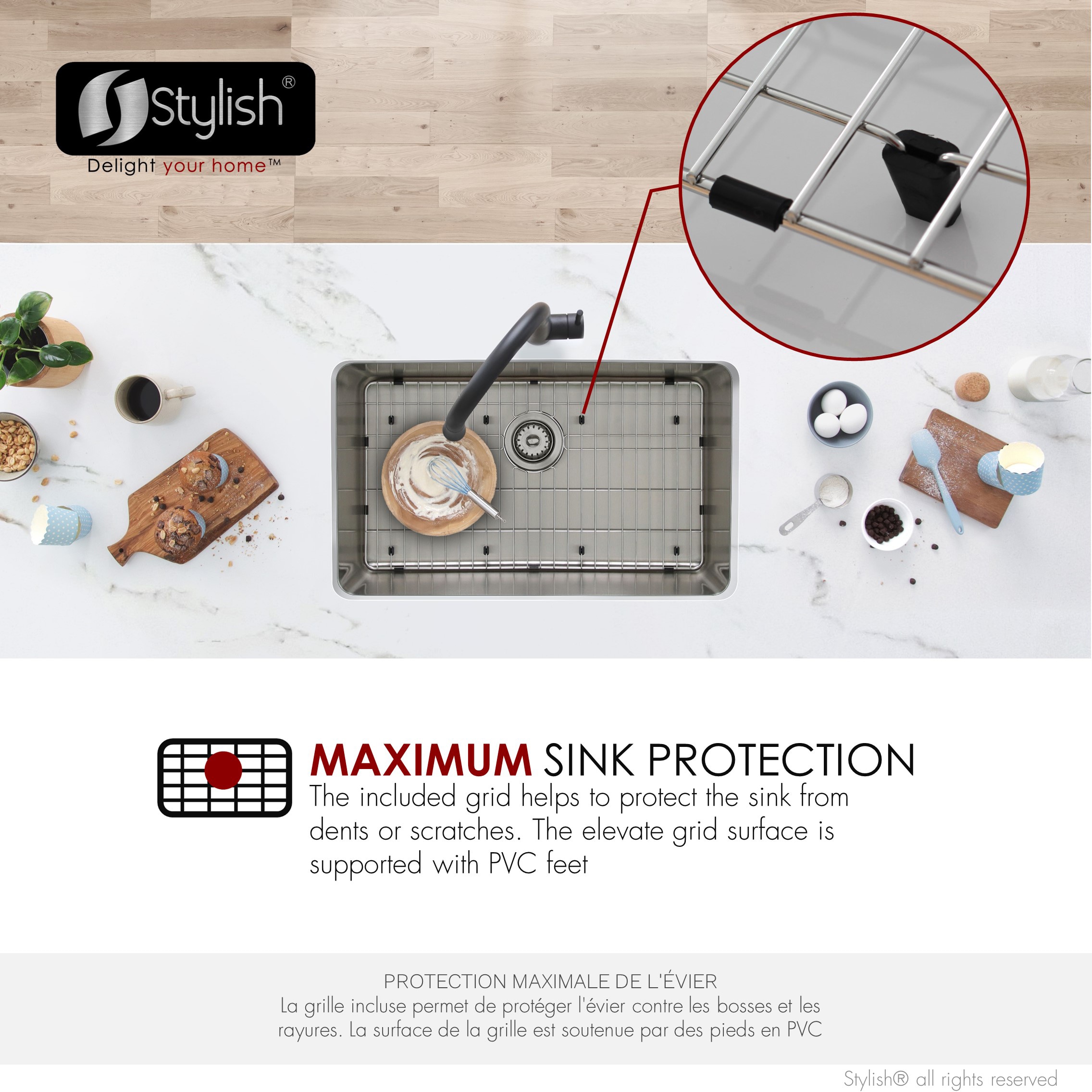 Stylish S-406TG Kitchen-Sinks - View #3