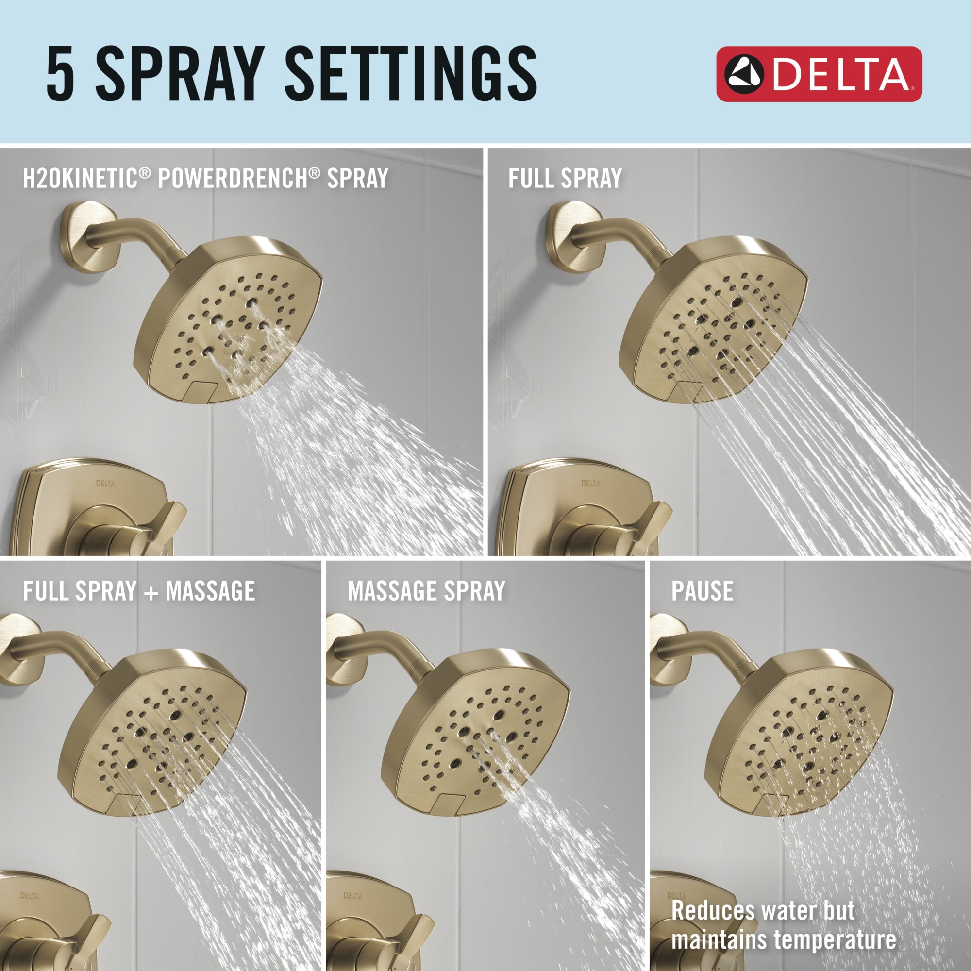 Delta T17276-CZ-PR Tub-Shower-Faucets - View #3