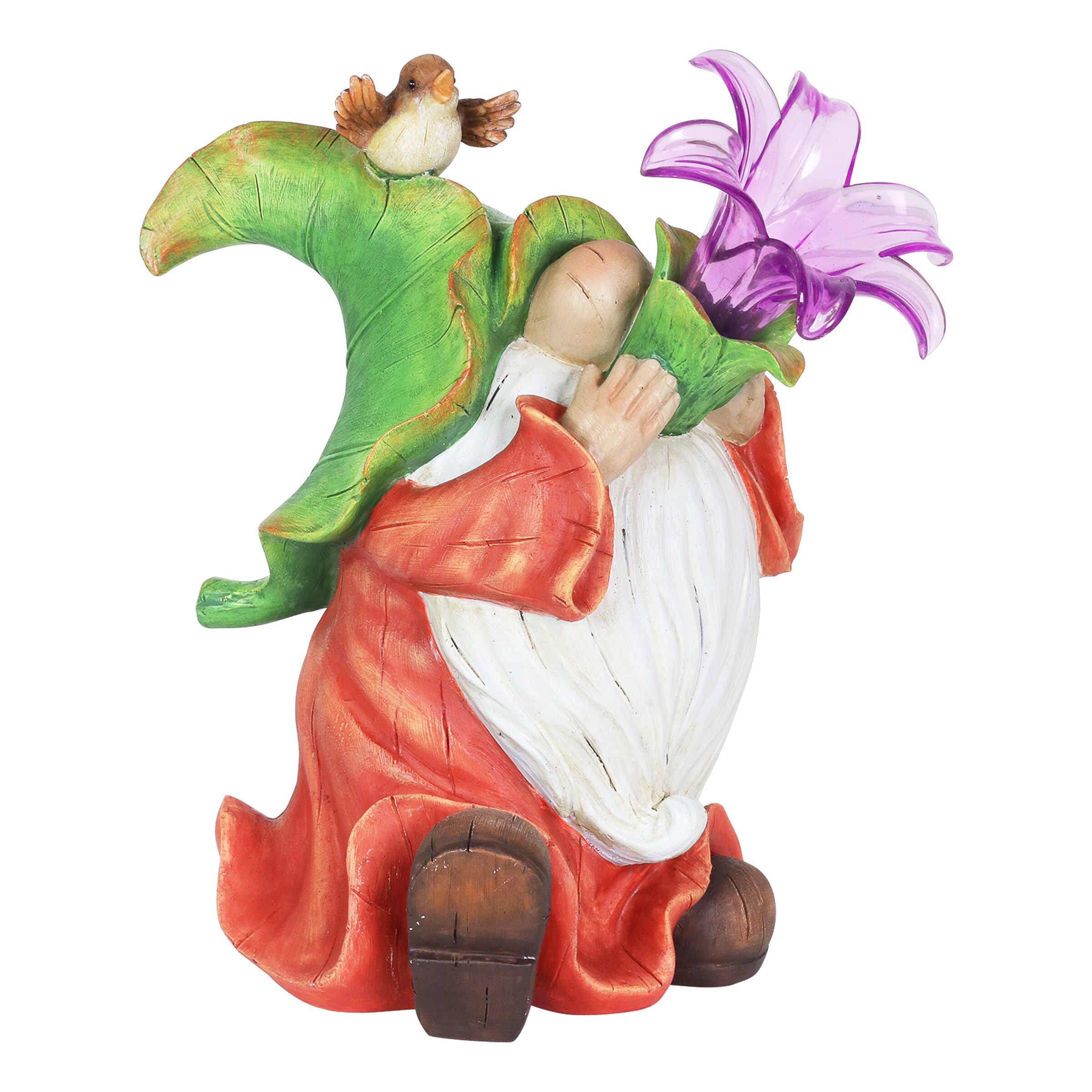 Exhart 72152-RS 10.43-in H x 9.76-in W Multiple colors/finishes Gnome Garden Statue