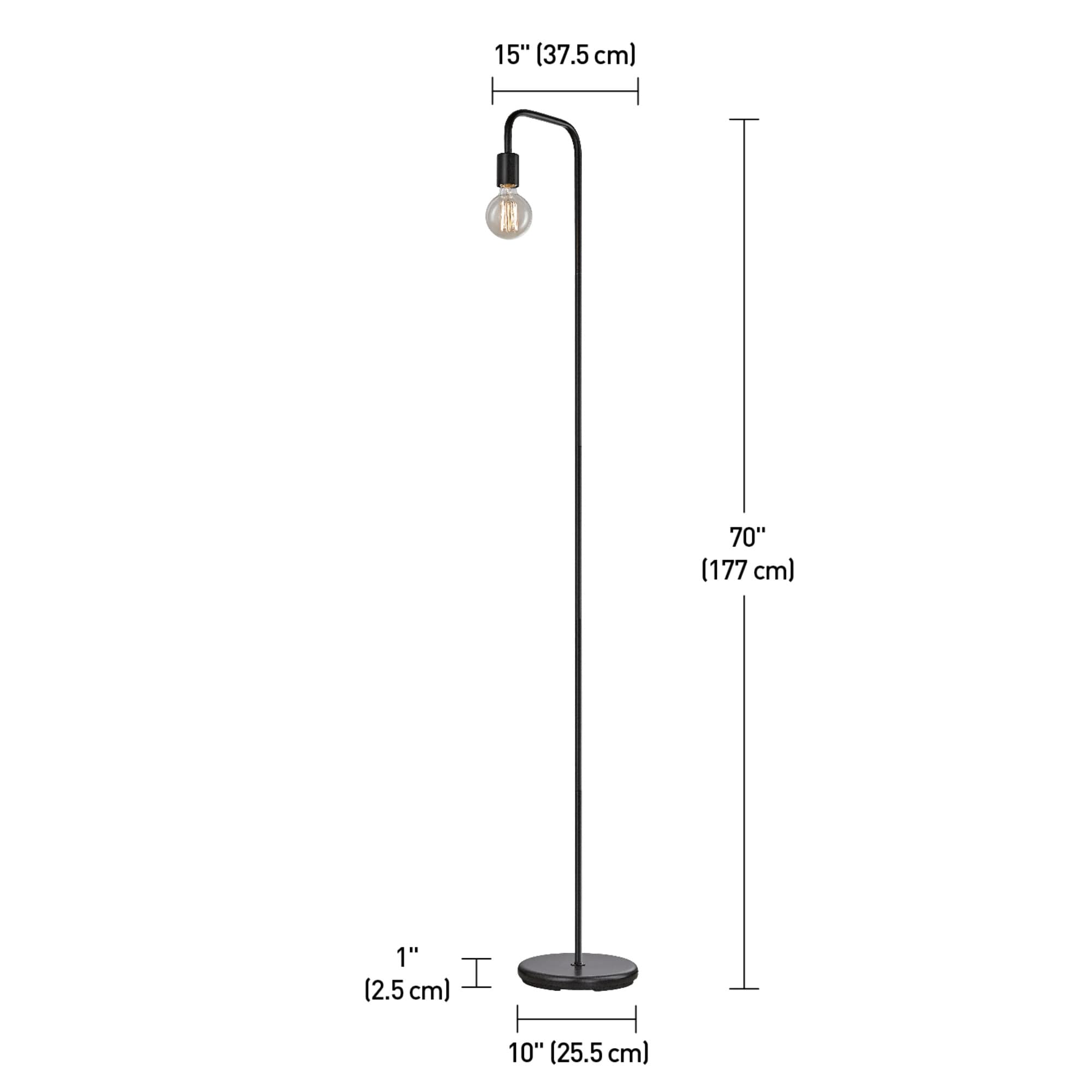 Globe Electric 70-in Black Floor Lamp in the Floor Lamps department at ...