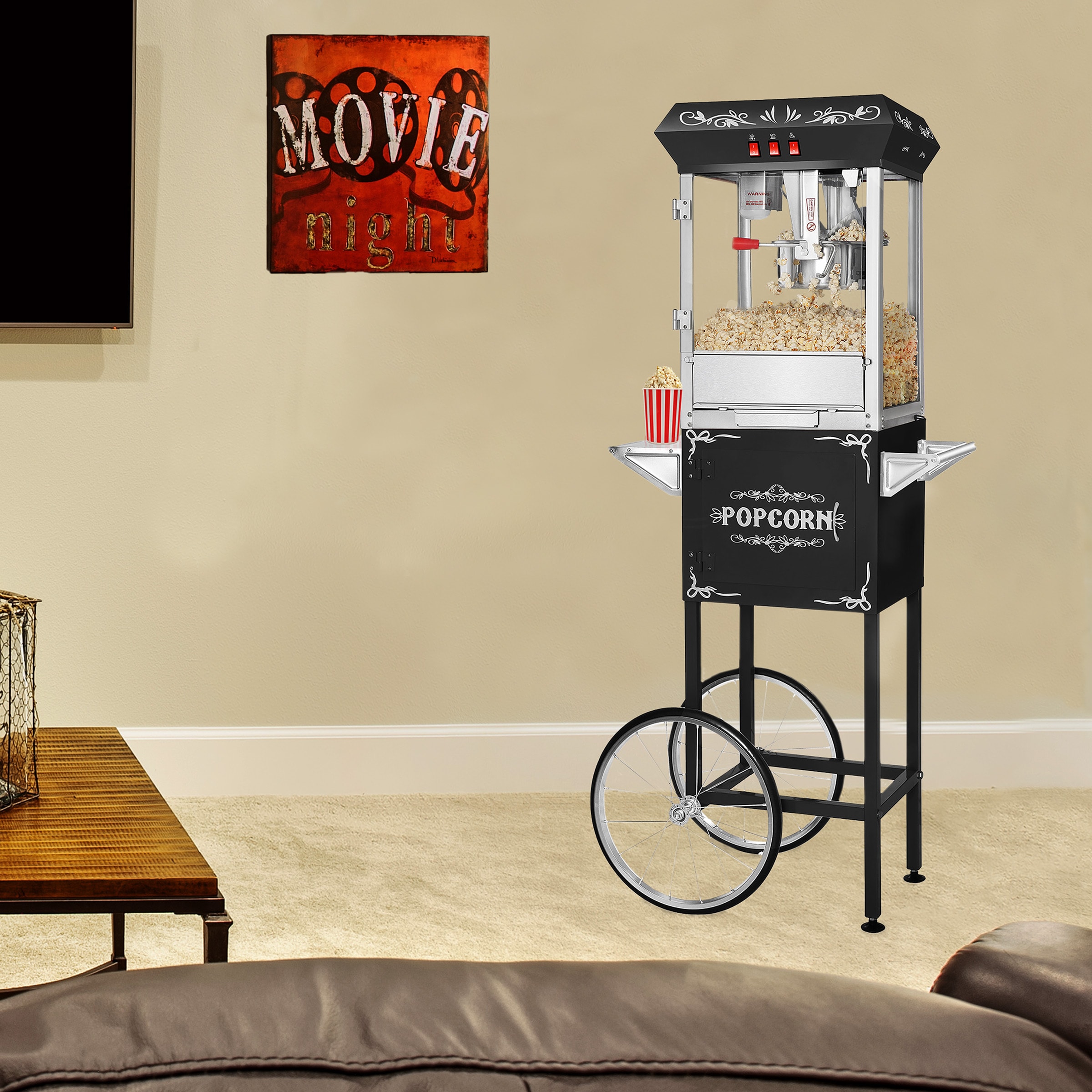 Great Northern Popcorn 1 Cups Black Oil Freestanding Popcorn Machine Cart 291751DZJ Sansujyuku sansujyuku.com