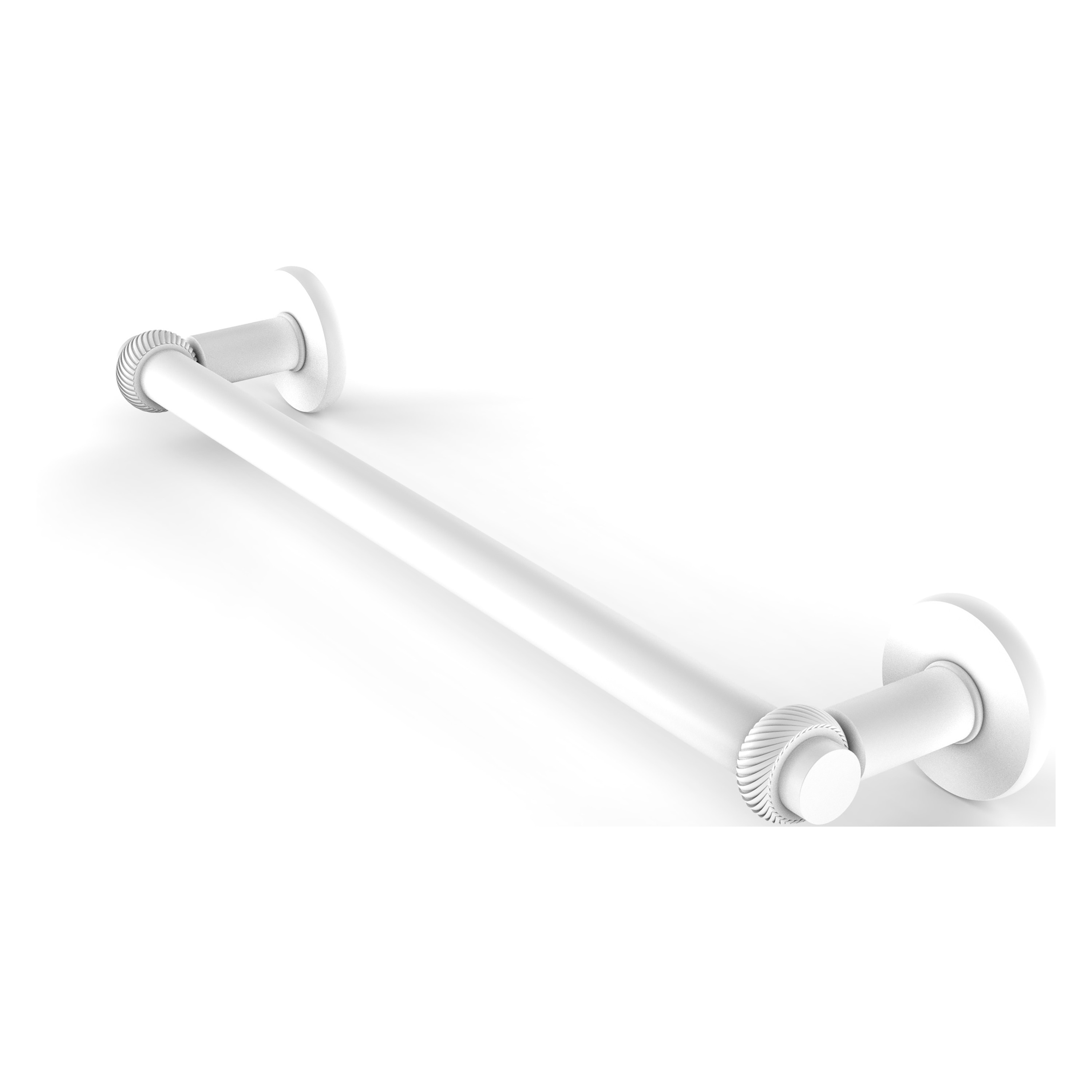 Allied Brass 2051T/30-WHM Continental 30-in Matte White Wall mount Single Towel Bar