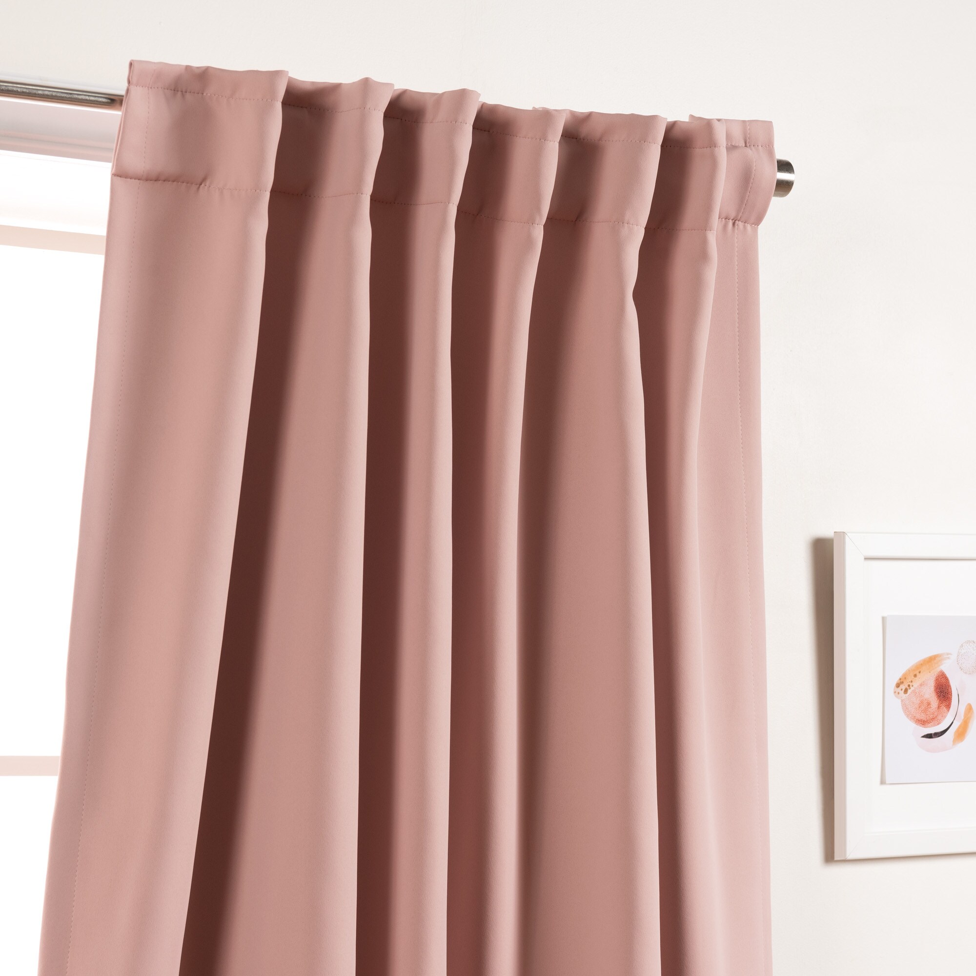 Best Home Fashion SOLID-96-DUSTYPINK curtains - View #3