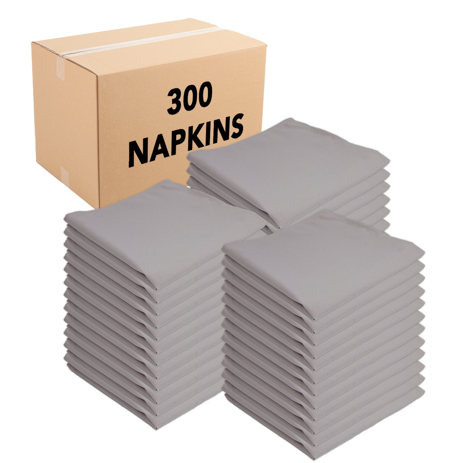 HOSPECO Mariposa Poly Spun Napkin 20x20 Light Gray - Case of 300