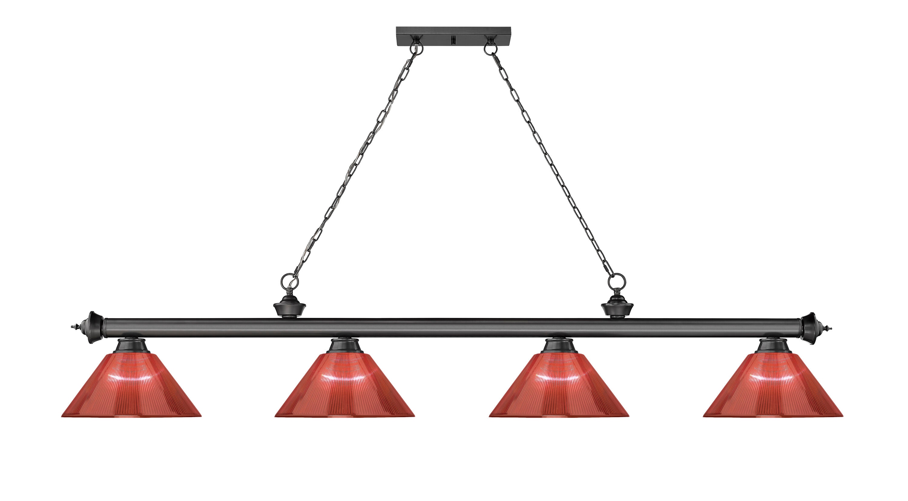 Z-Lite 2306-4BP-ARBG Pool-Table-Lighting - View #2