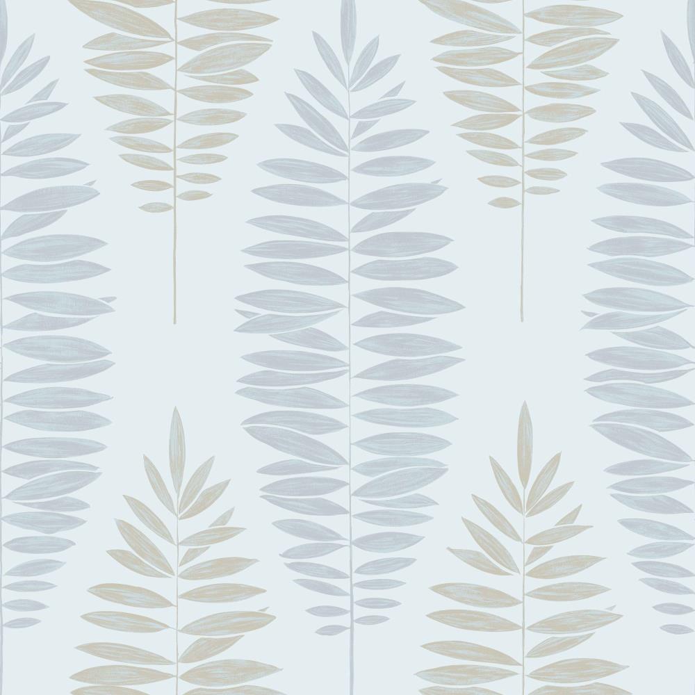 Graham & Brown 104146 Vermeil 56.0-Sq. Feet Aqua/Green Paper Trail Unpasted Wallpaper