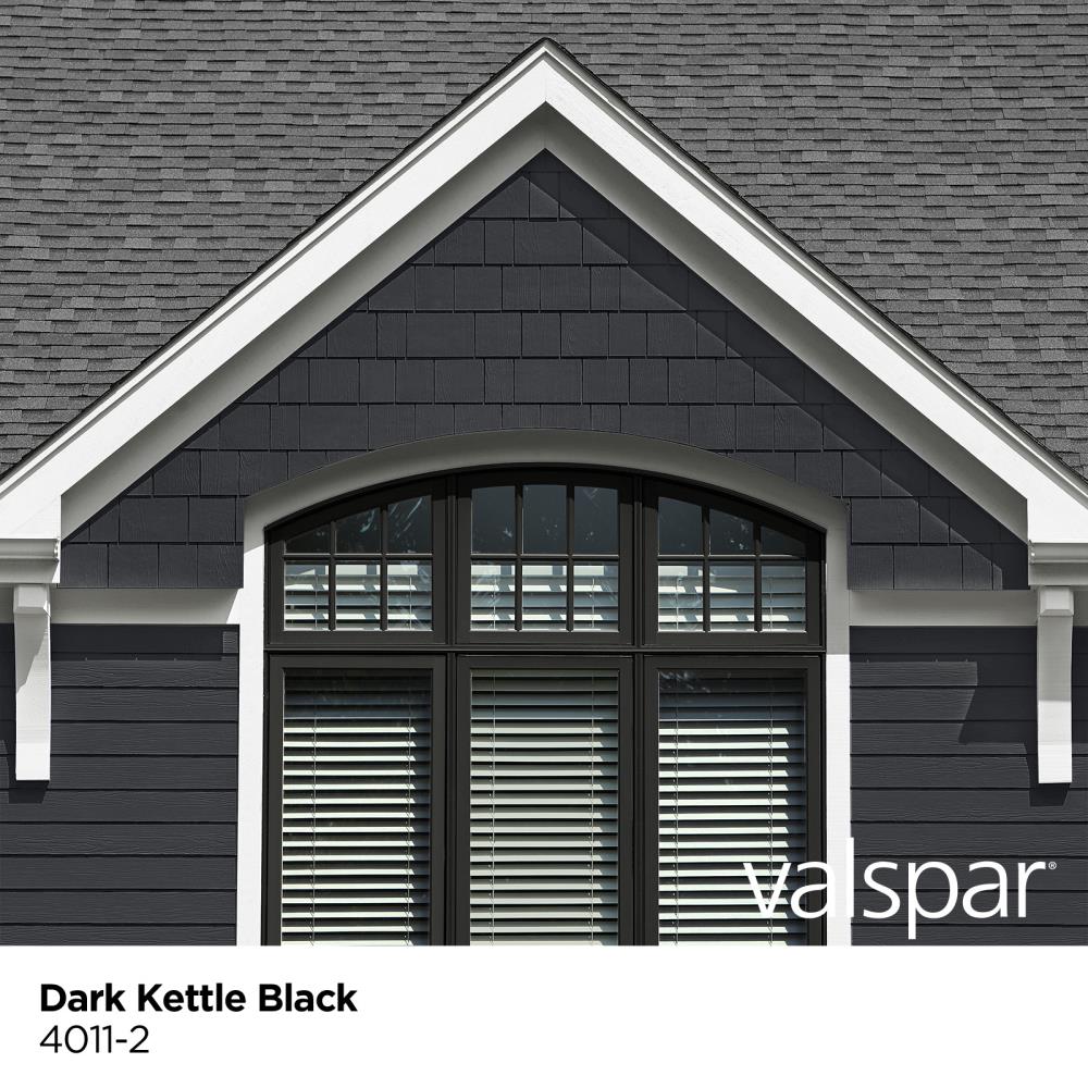 Valspar SeasonPlus Semi-gloss Dark Kettle Black 4011-2 Latex Exterior ...