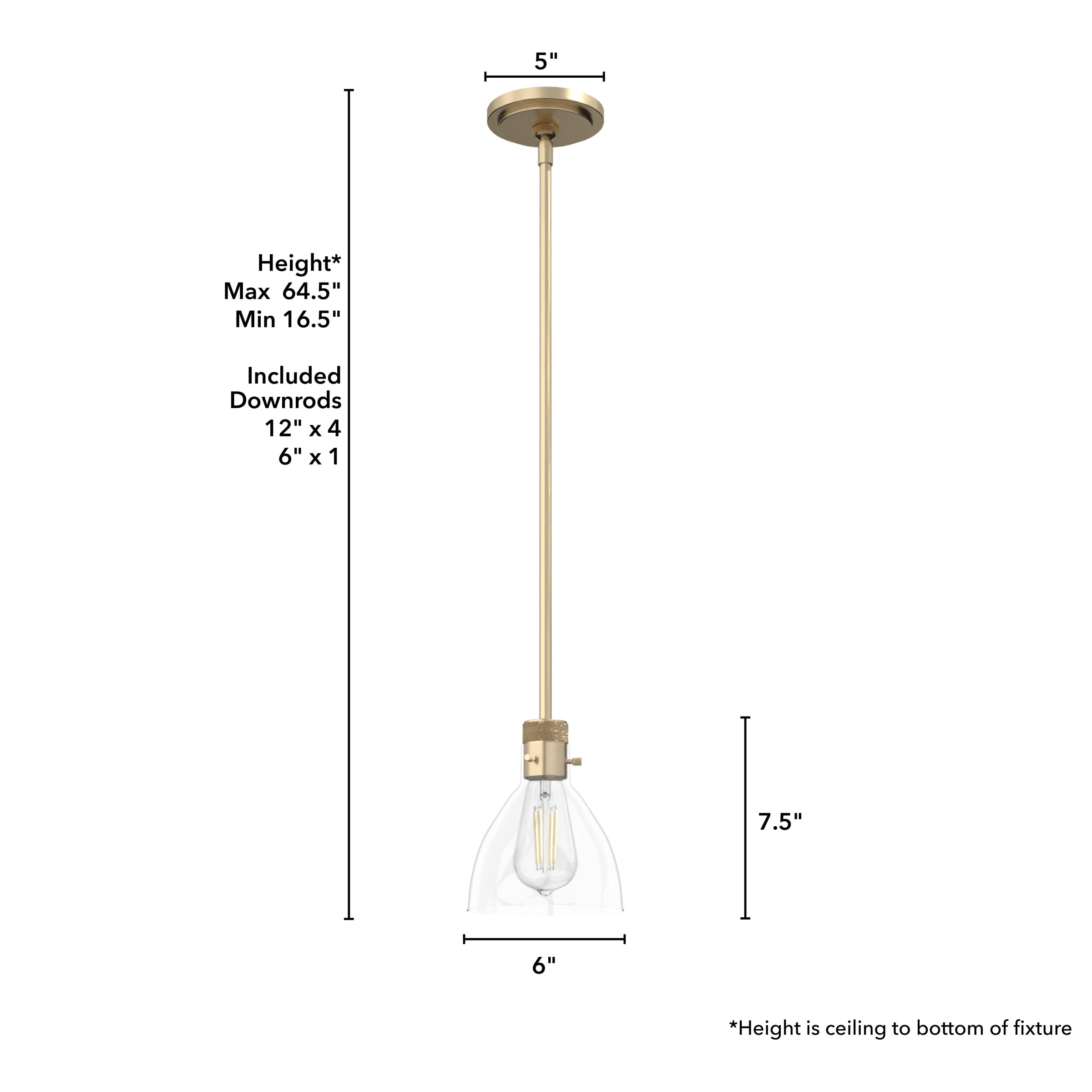 Vintage Gold Glass Mini Pendant Light