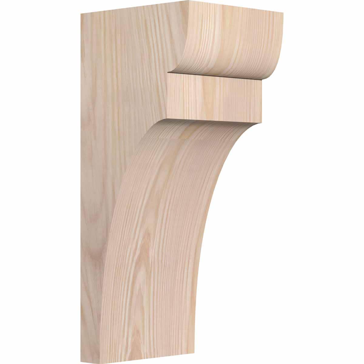 Ekena Millwork COR06X06X14YOR00SDF 5.5-in x 6-in x 14-in Yorktown Unfinished Douglas fir Wood Paintable/Stainable Corbel