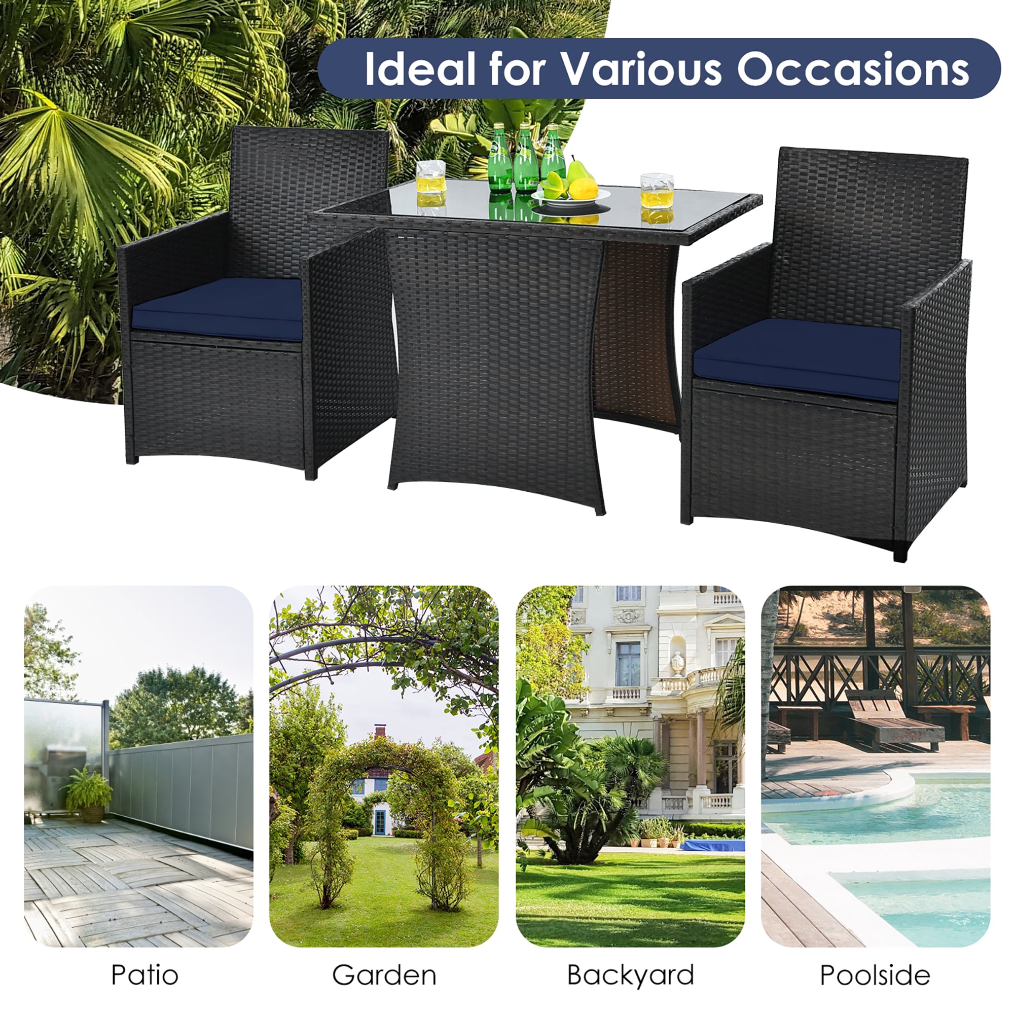 Forclover HYFW-178NY Patio-Conversation-Sets - View #11