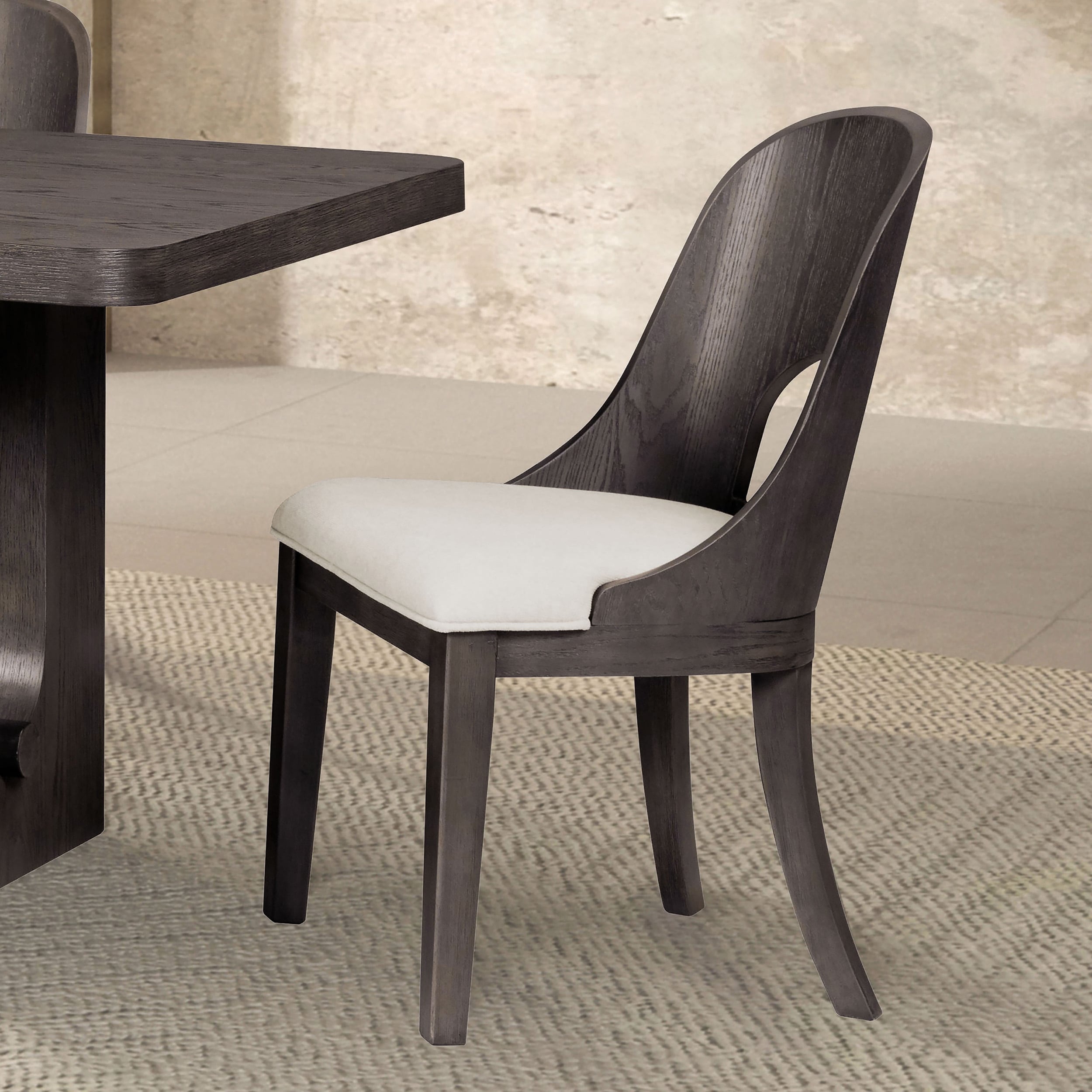 Furniture of America IDF-39004ES-SC Set of 2 Hairin Contemporary/Modern Upholstered Dining Side Chair (Wood Frame)