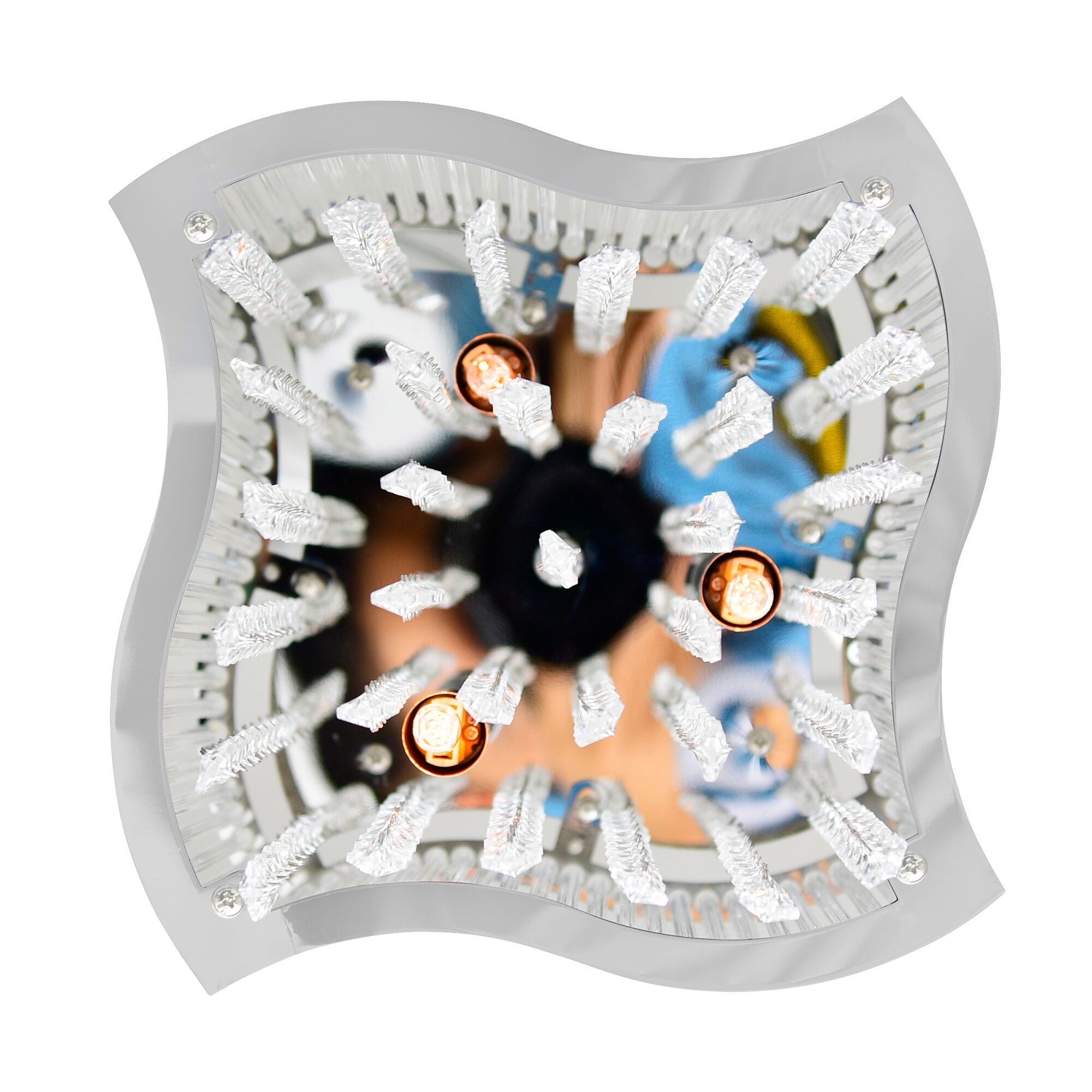 Elsa Crystal Chrome LED Mini Drum Pendant Light
