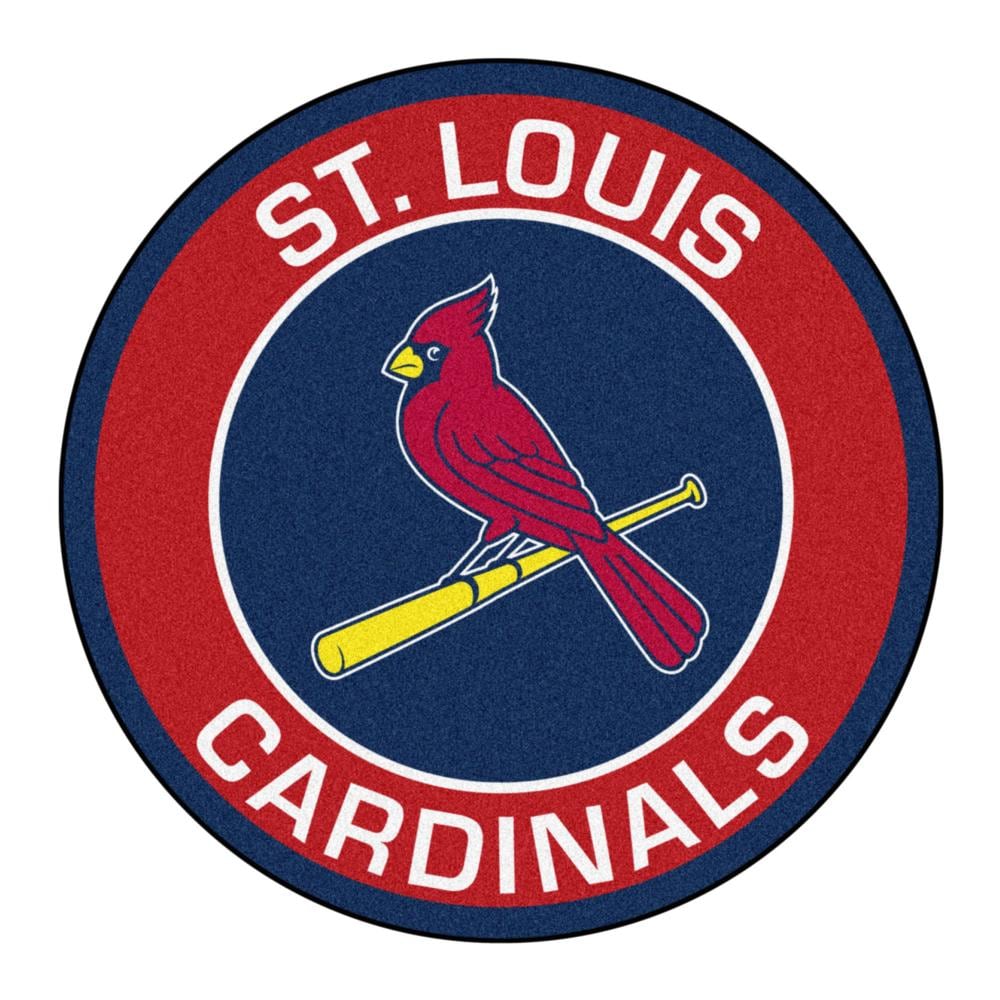 FANMATS St. Louis Cardinals 2-ft x 2-ft Red Round Indoor Decorative Sports  Door Mat in the Mats department at