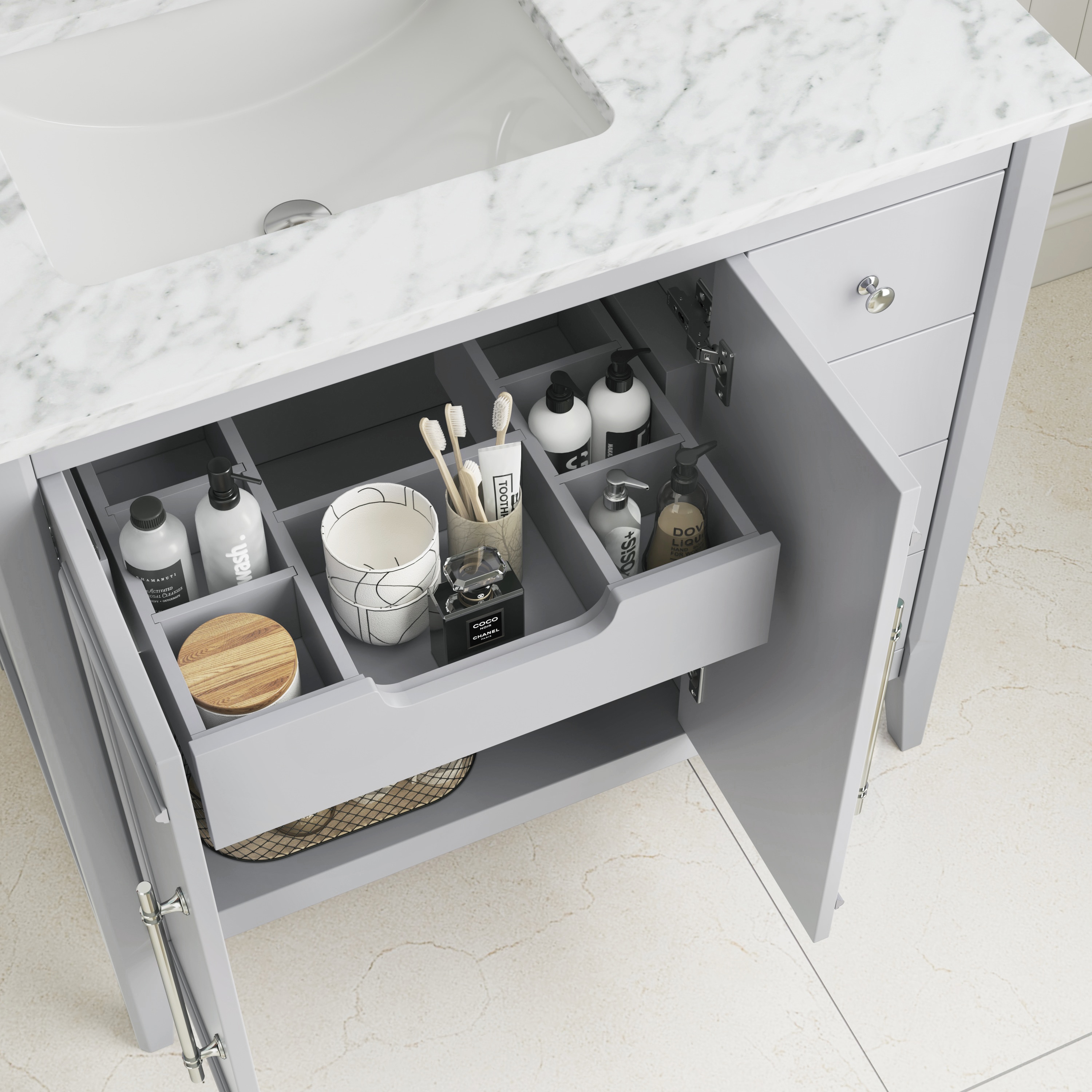 allen + roth L22014-VS36-TG Bath-Vanity-Combo - View #3