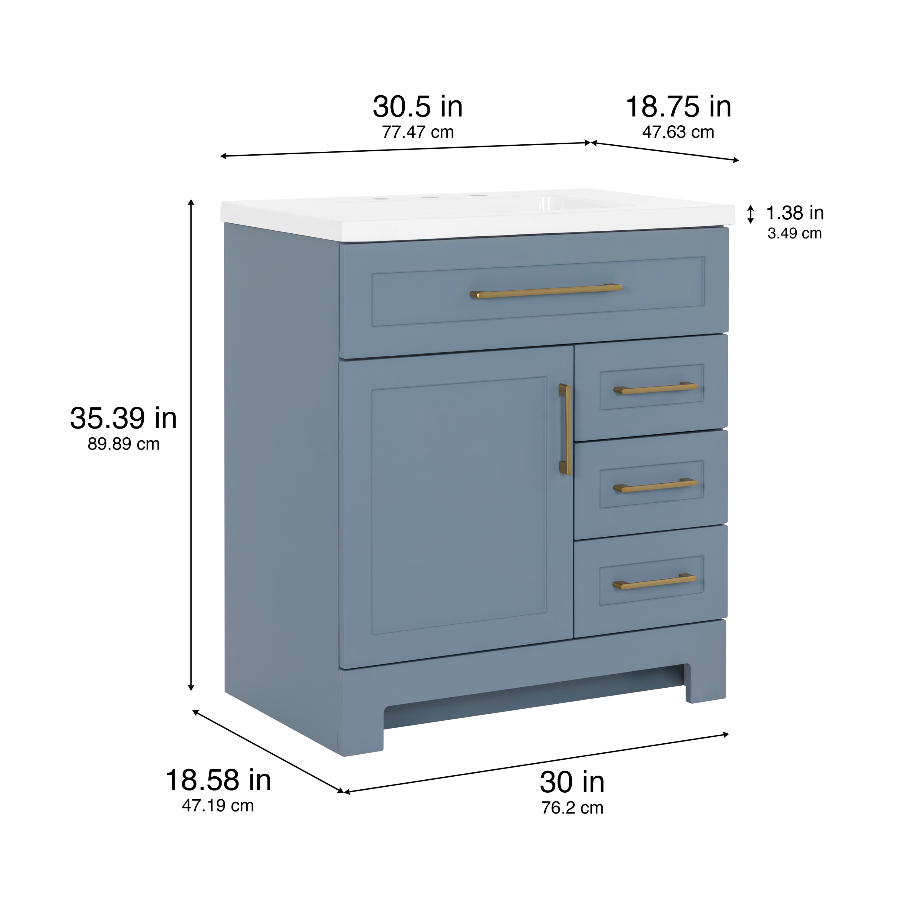 Style Selections CU30P2-IC-S Bath-Vanity-Combo - View #3