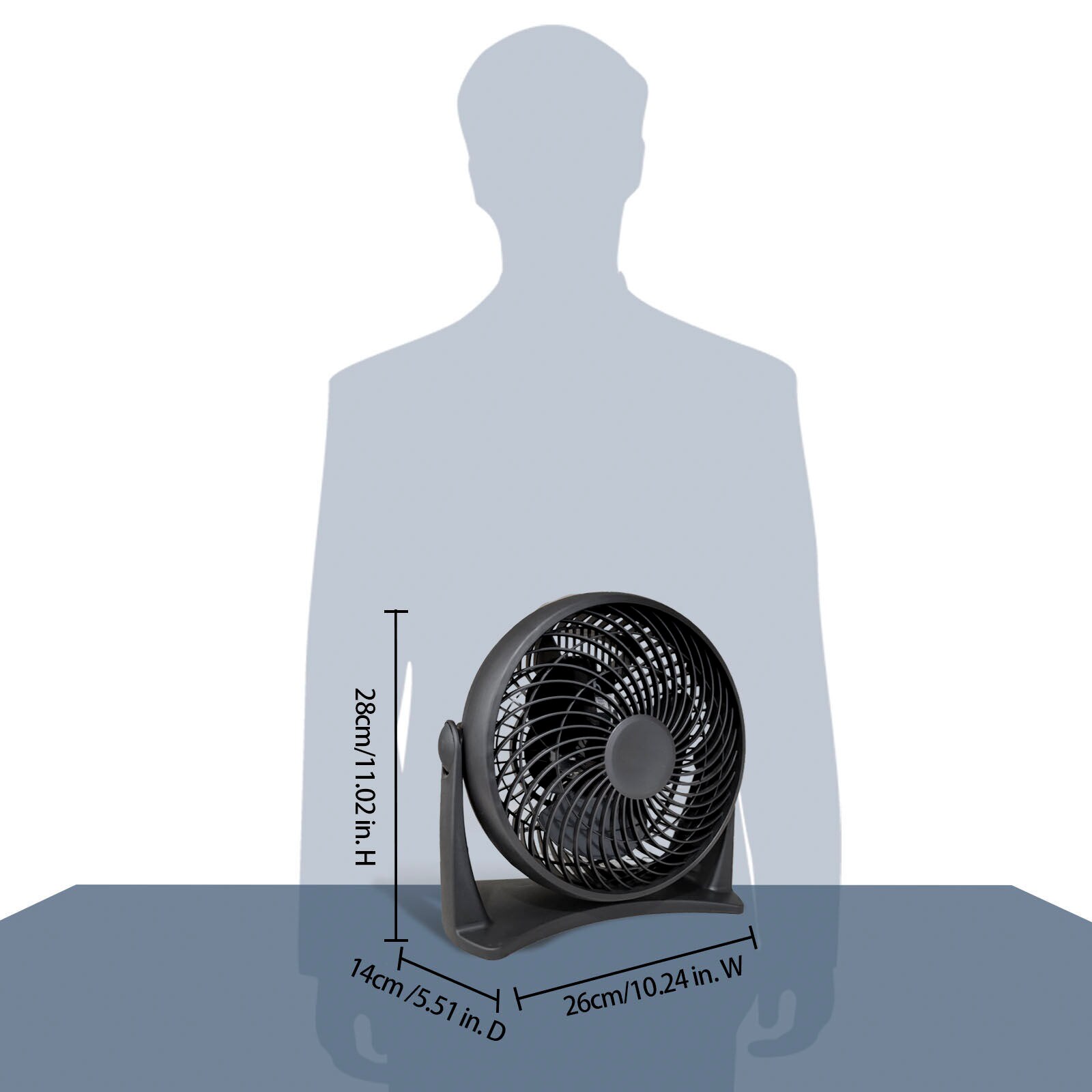 BEYOND BREEZE 8 in Indoor Desk Fan In Black In The Portable Fans 