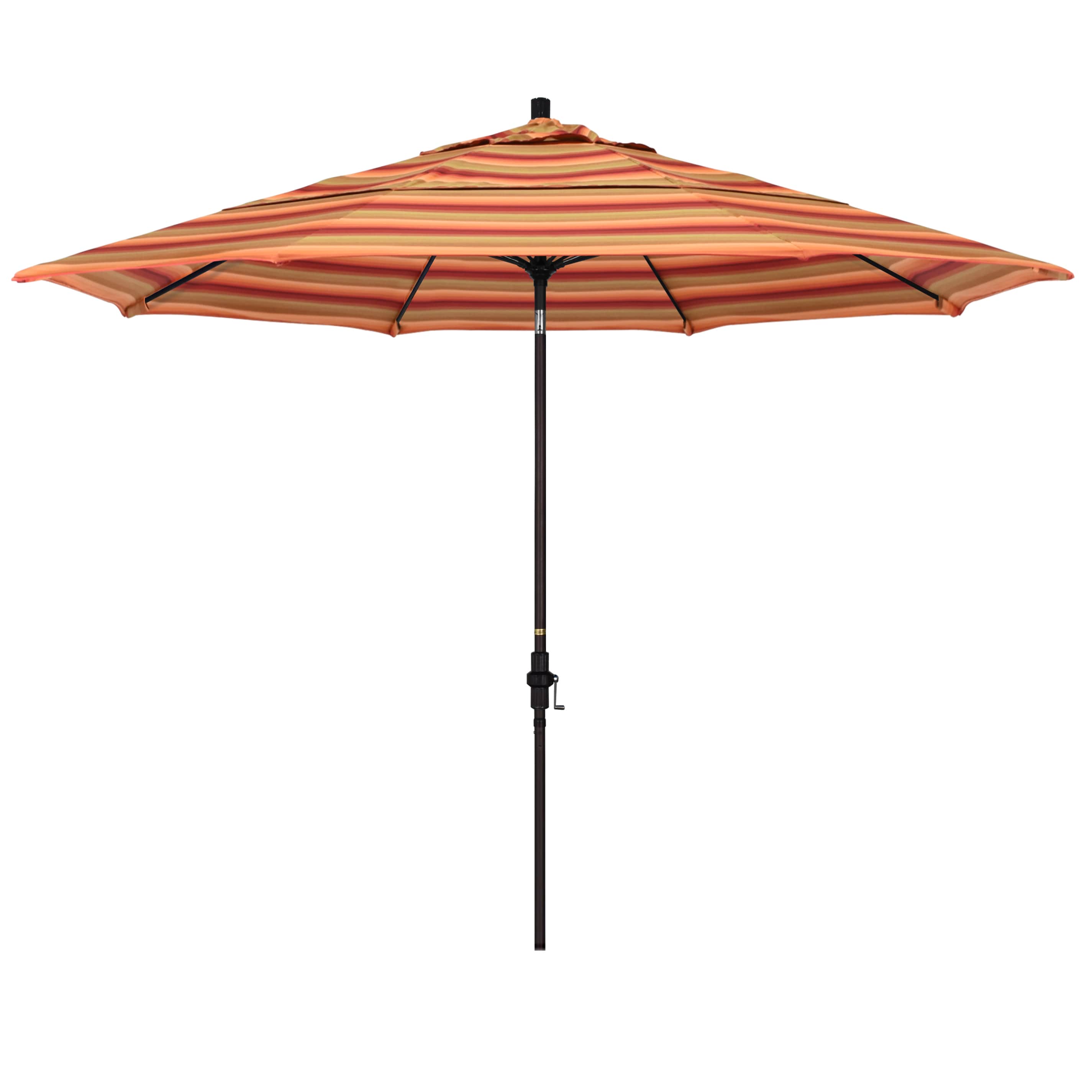 California Umbrella 194061324950 11-Feet Aluminum Orange Market Patio Umbrella