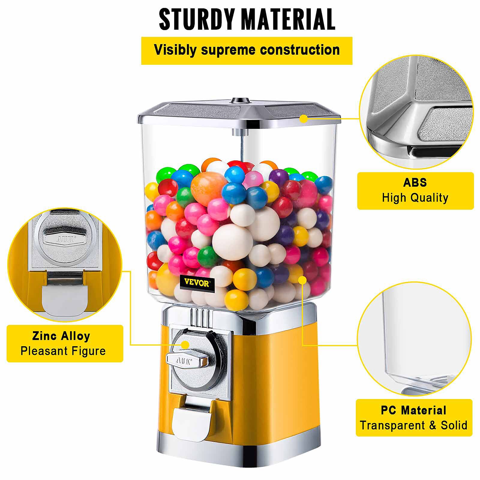 Gumball Machine Toy Banks with Gum - 2 Pc.