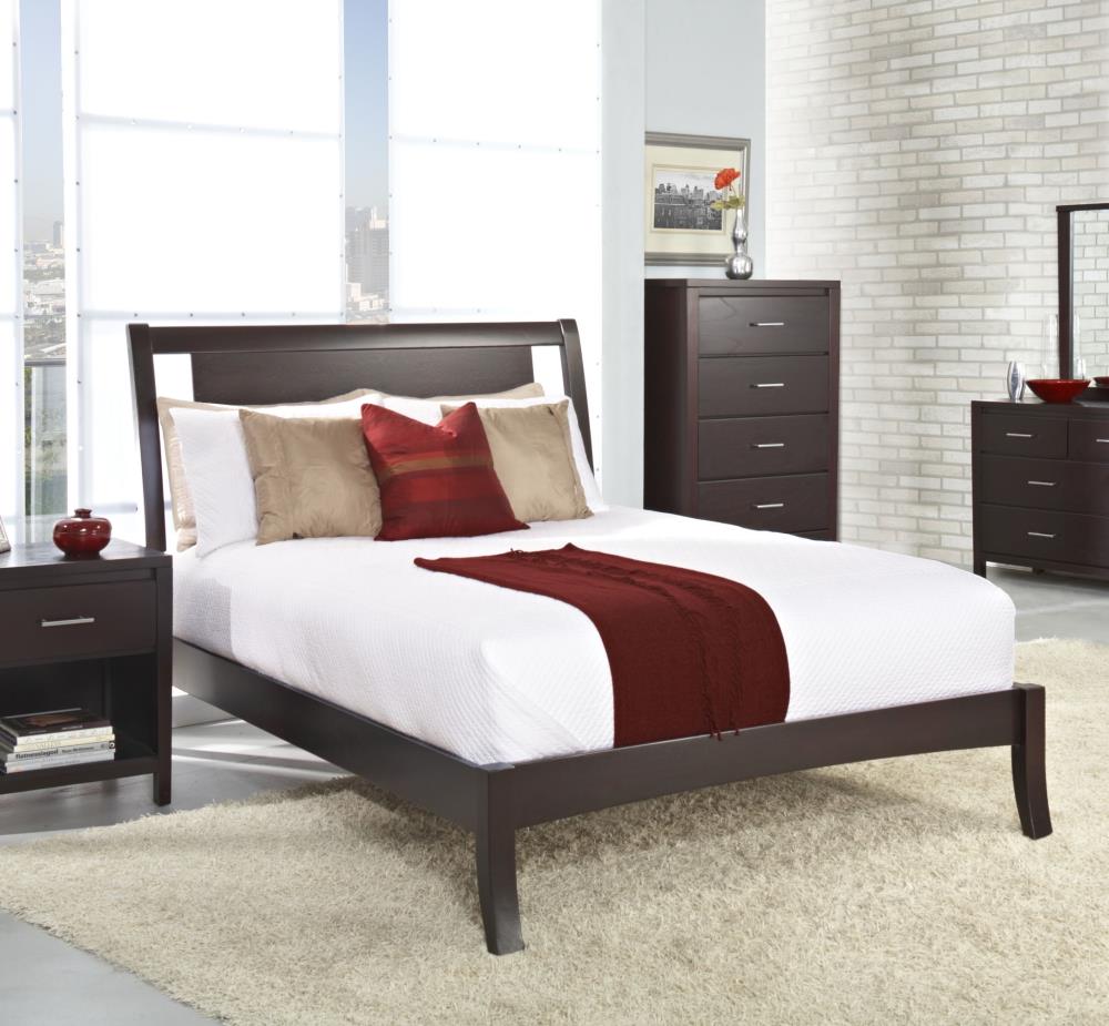 Modus Furniture NV23L7 Nevis Espresso King Wood Platform Bed