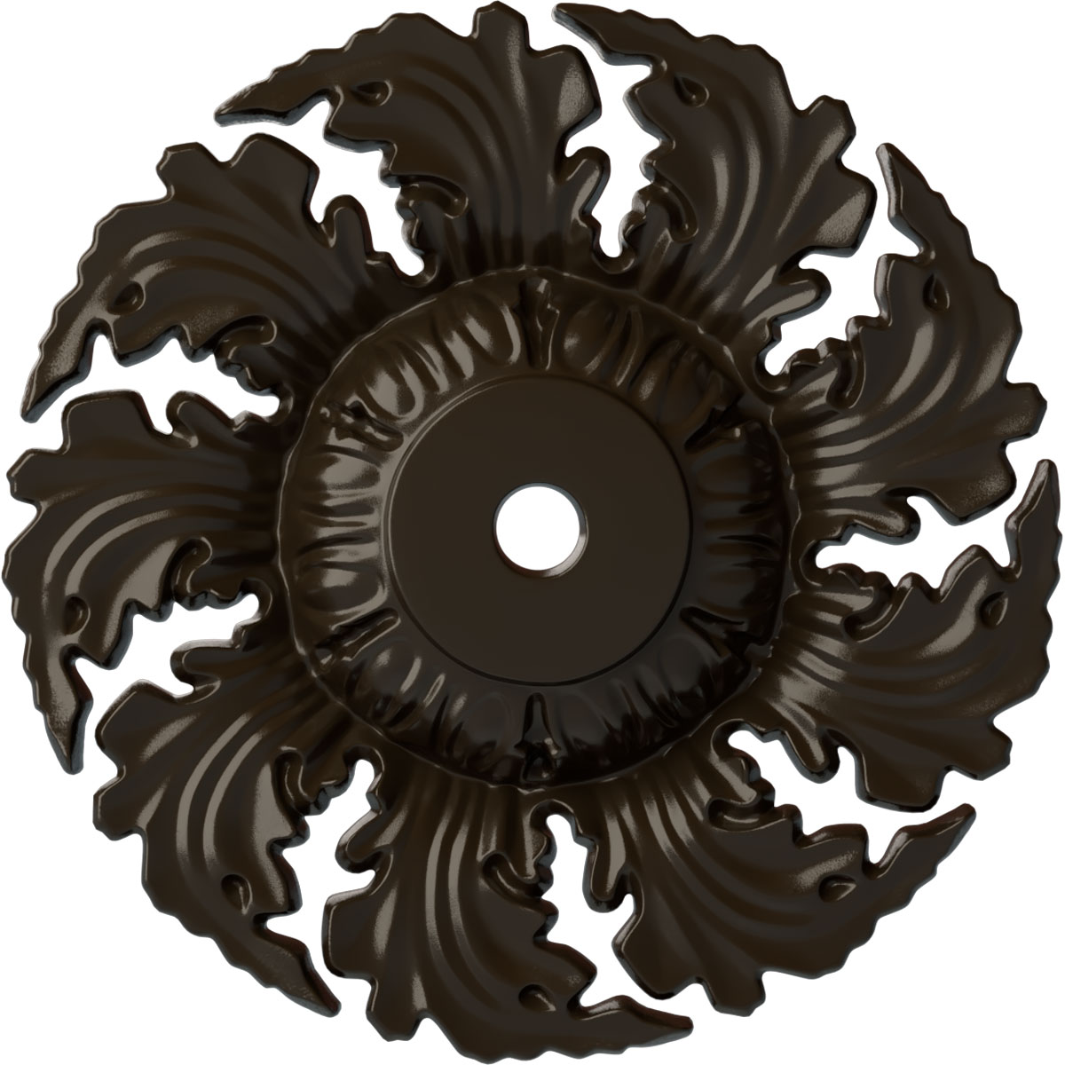 Ekena Millwork CM14NESHF Needham 14.625-in W x 14.625-in L Painted Stone Hearth Polyurethane Whole Ceiling Medallion