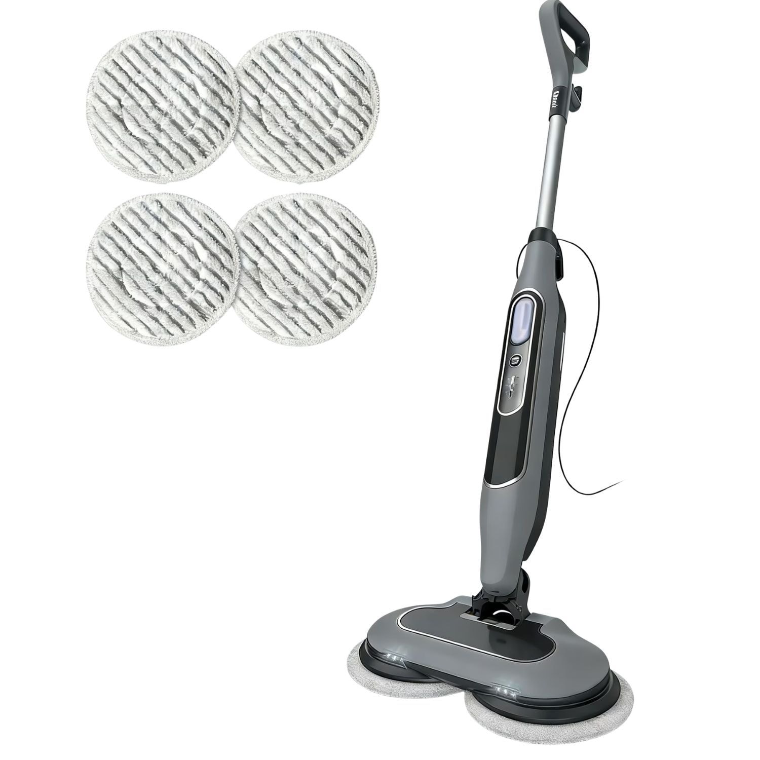 BEARSOLIM - Dual Head Hard Floor Steam Mop 3 Adjustable Steam Modes LED Headlights Lightweight fo...