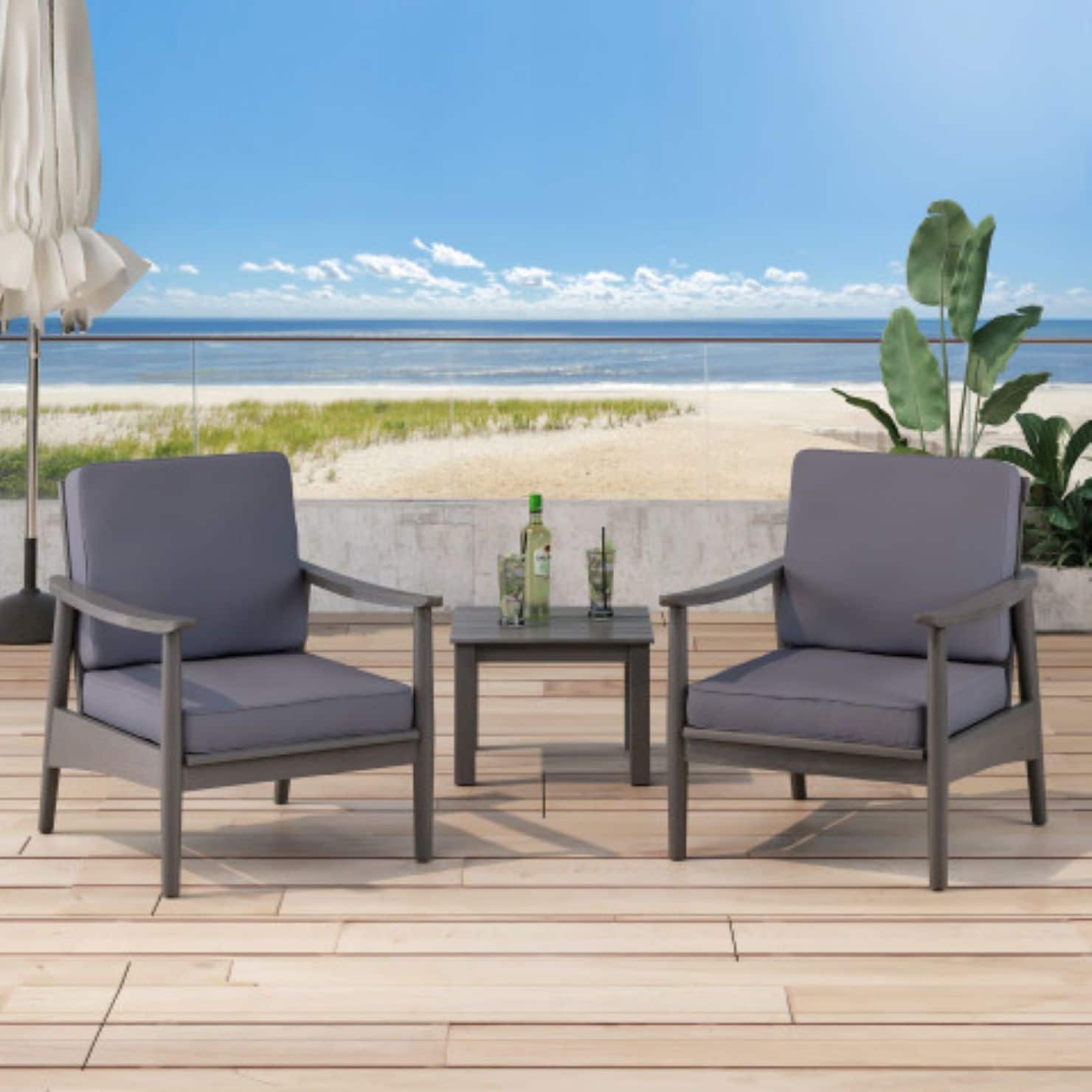 Christopher Knight Home - Willowbrook Outdoor Acacia WoodClub Chair with Water-Resistant Cushion ...