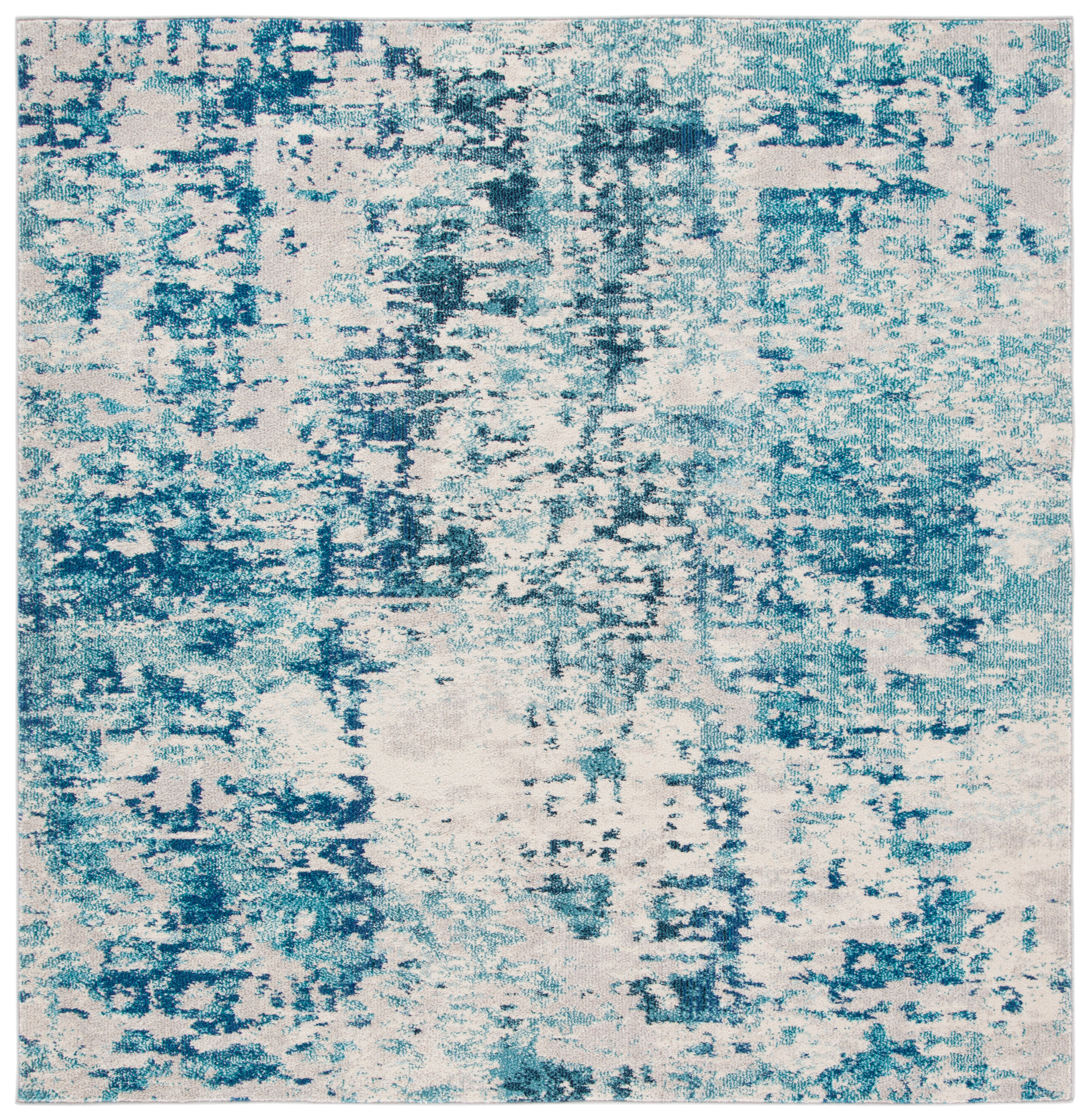 Madison 471A Ivory/Turquoise 7 X 7 Area Rug