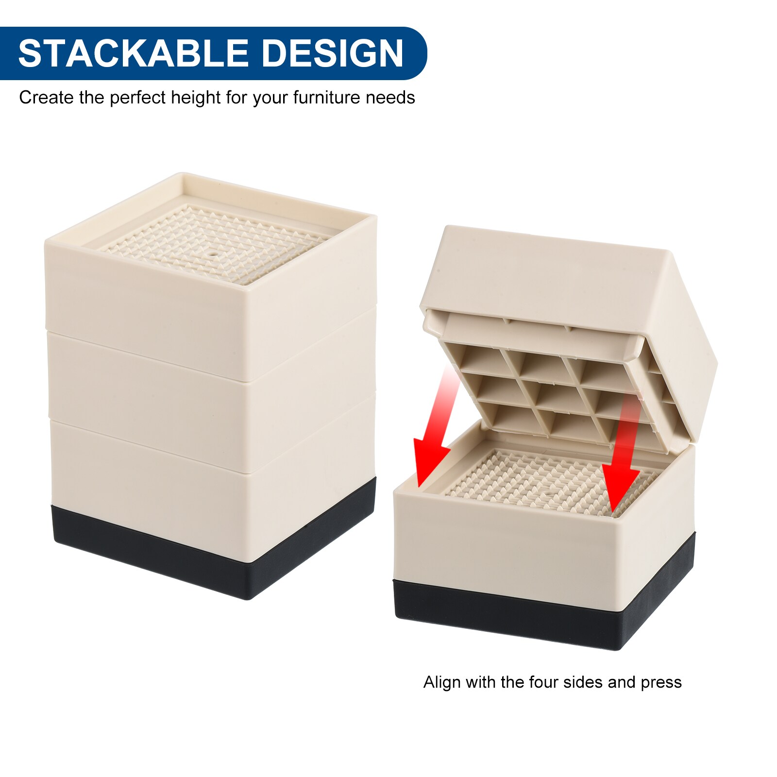 Unique Bargains S25112601UX1273 Bed-Risers - View #4