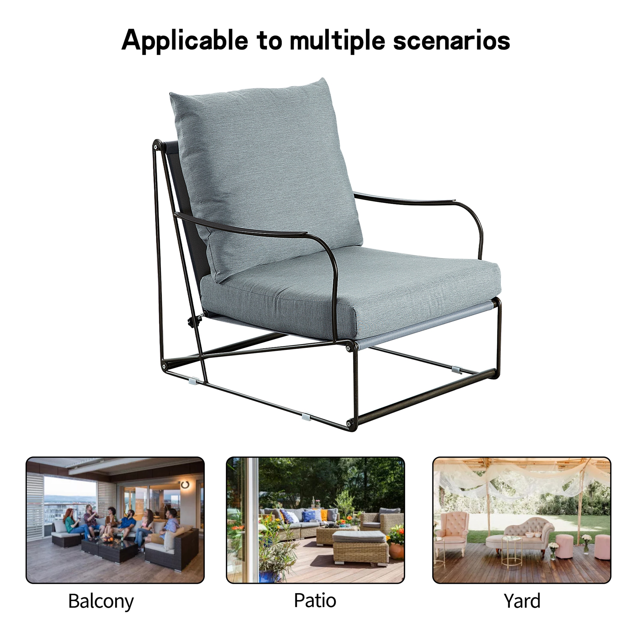 FOREST HOME FT-ZJ118BKBL Patio-Conversation-Sets - View #6