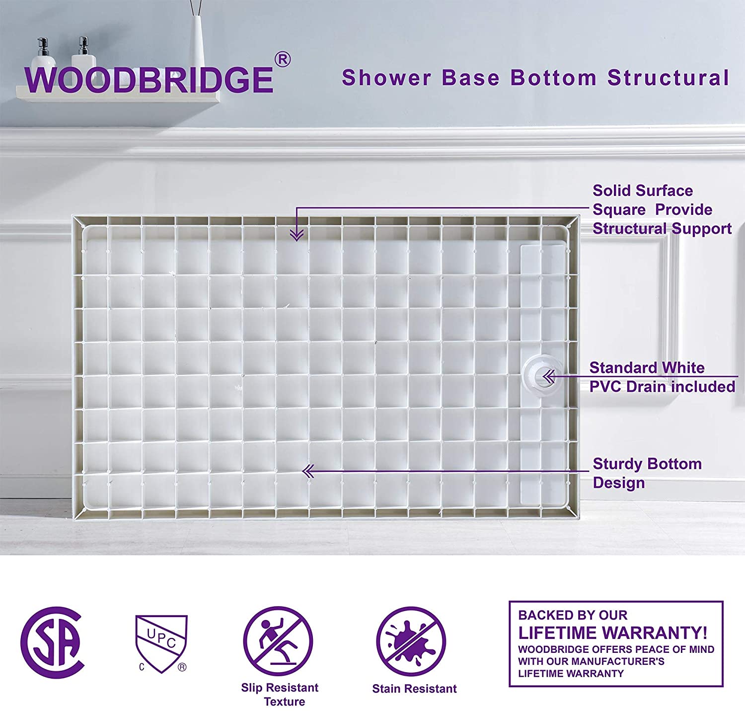 Woodbridge 32-in W X 48-in L With Right Drain Shower Base (Whie) In The ...