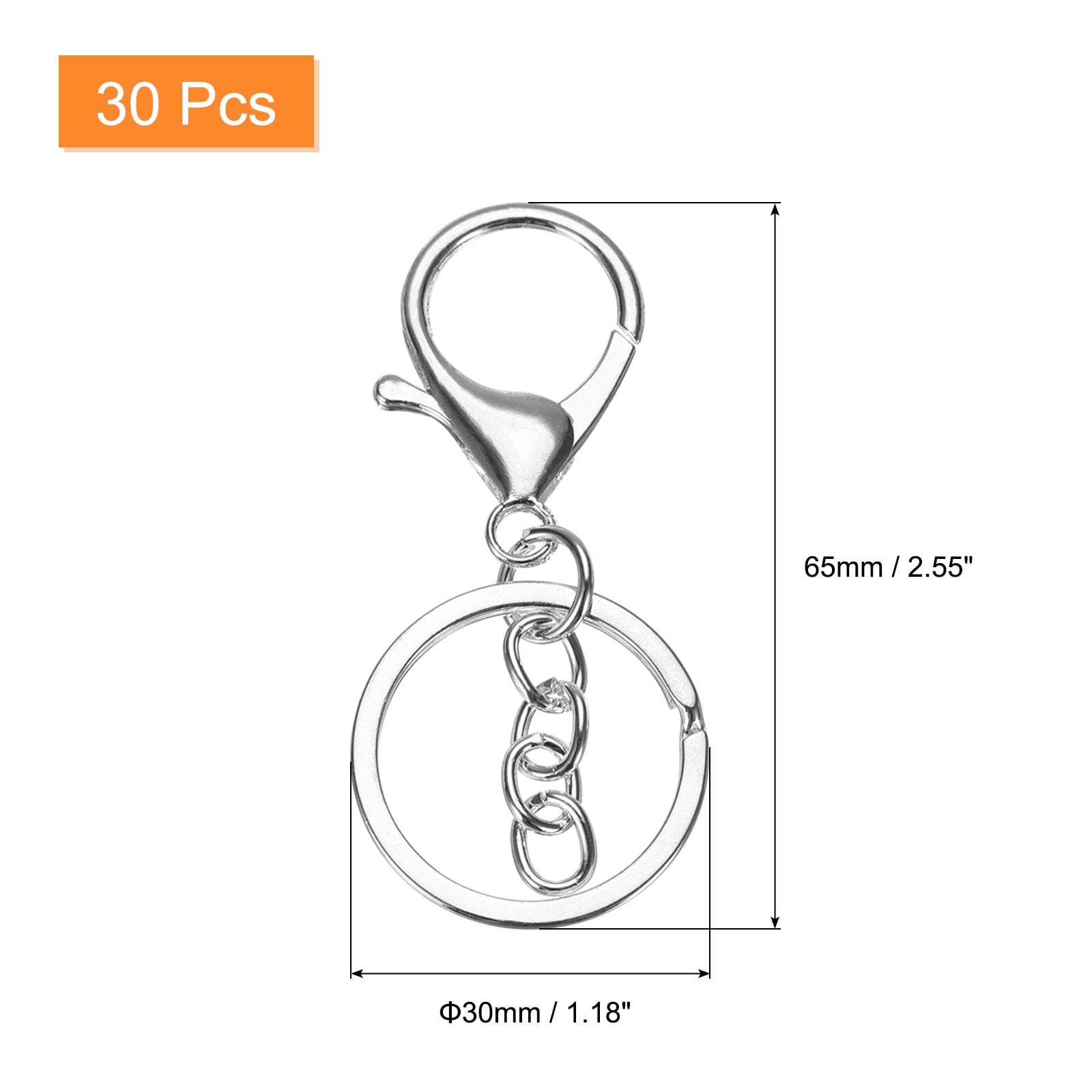Unique Bargains Lobster Claw Clasps Keychain 30pcs Lobster Claw