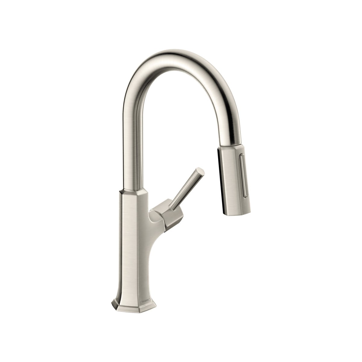 Hansgrohe 04853800 Steel Optic Single Handle Deck-mount Pull-down Kitchen Faucet with Sprayer