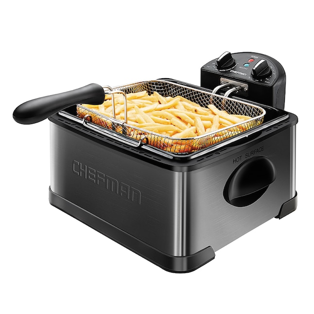 Electric Deep Fryer Dual Daddy Cooker Big Kettle Home Countertop Fries  Appliance