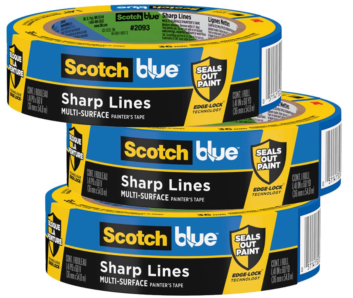 STIKK Painters Tape - 3pk Yellow Painter Tape - 1 inch x 60 Yards - Paint  Tape for Painting, Edges, Trim, Walls, Ceilings, Finishing - Masking Tape