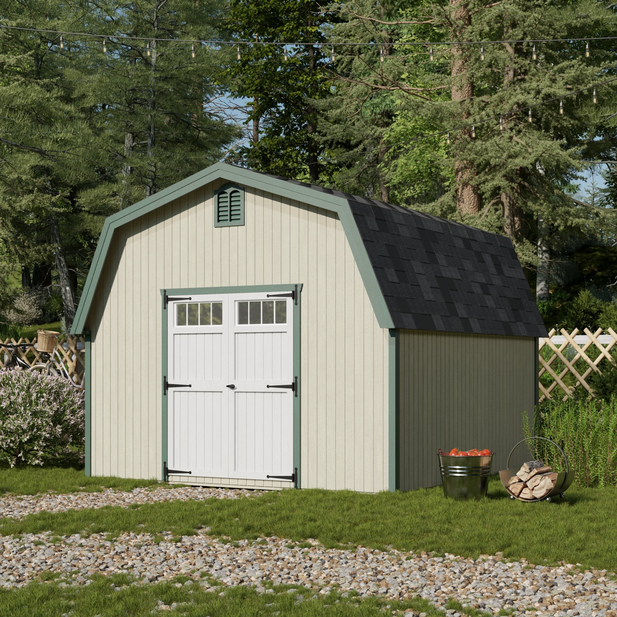 Little Cottage Co 12X12 GCGS-PC Wood-Storage-Buildings - View #2