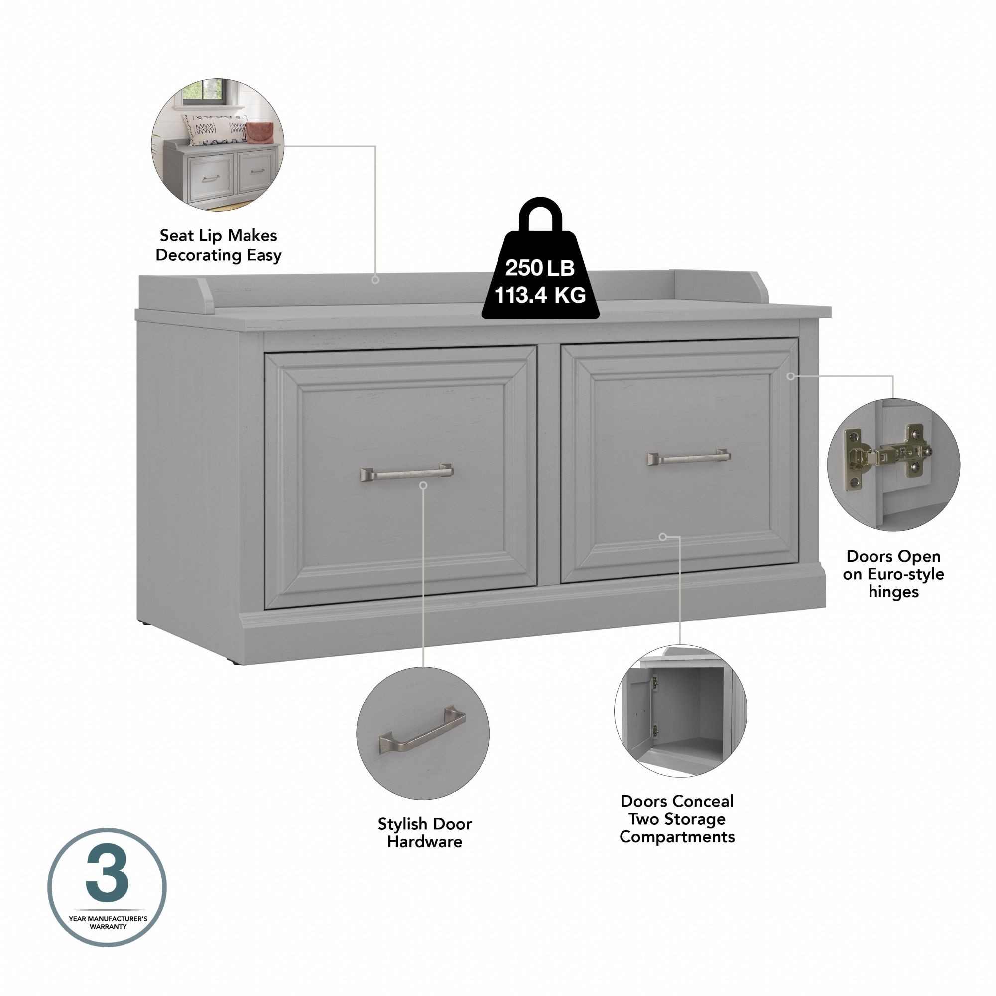 Bush Furniture WDS140CG-03 Storage-Trunks - View #4