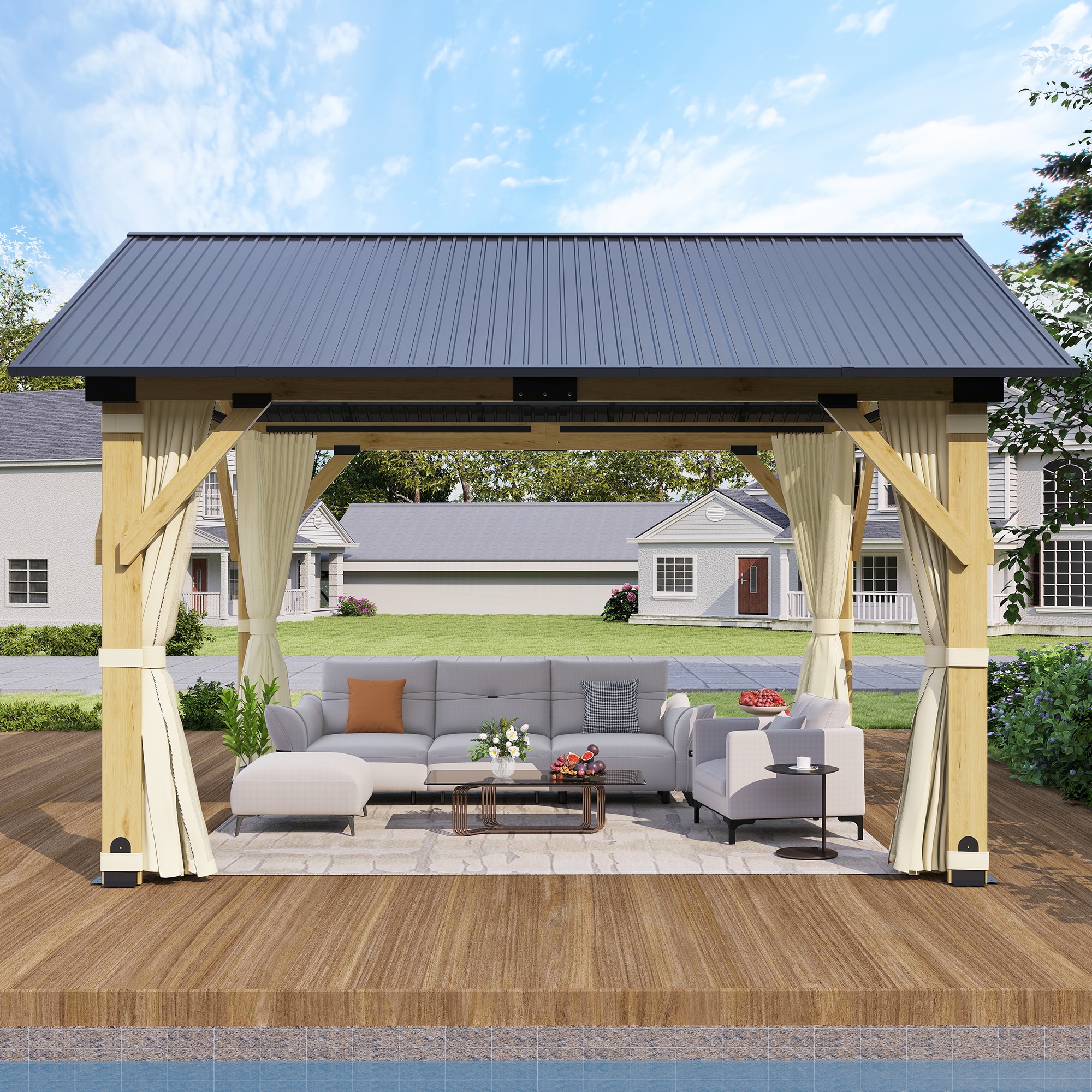 Coveronics LW-RZG-WB-1113 Wood-Resin-Gazebos - View #3