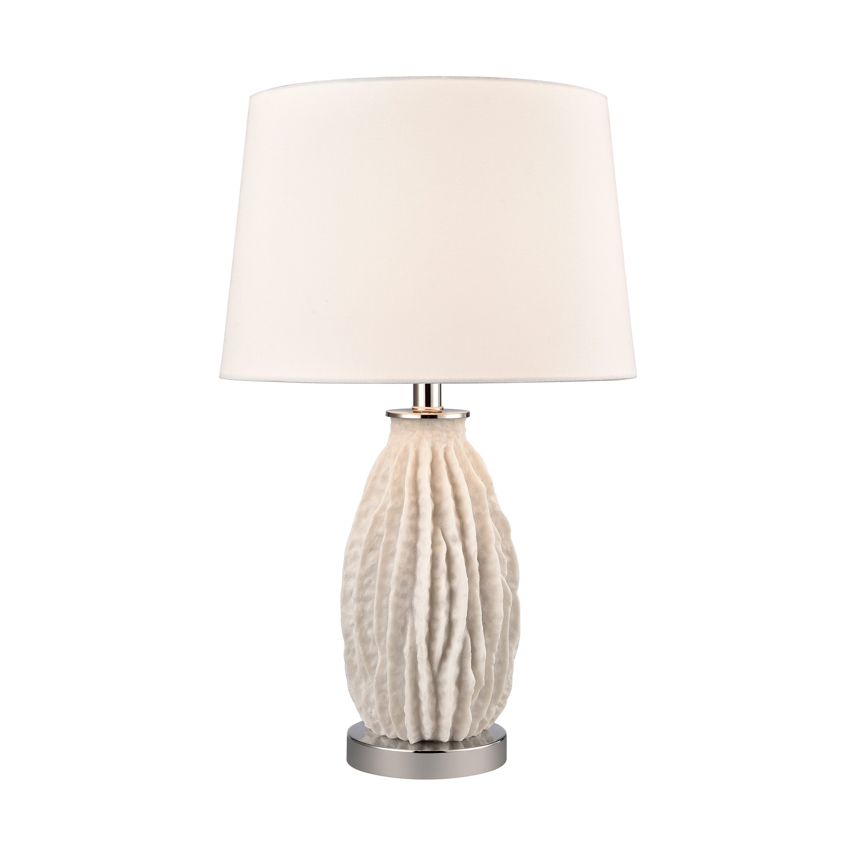 Westmore by ELK Lighting LW-202331053 Rodeo 11-in White 3-way Table Lamp with Fabric Shade