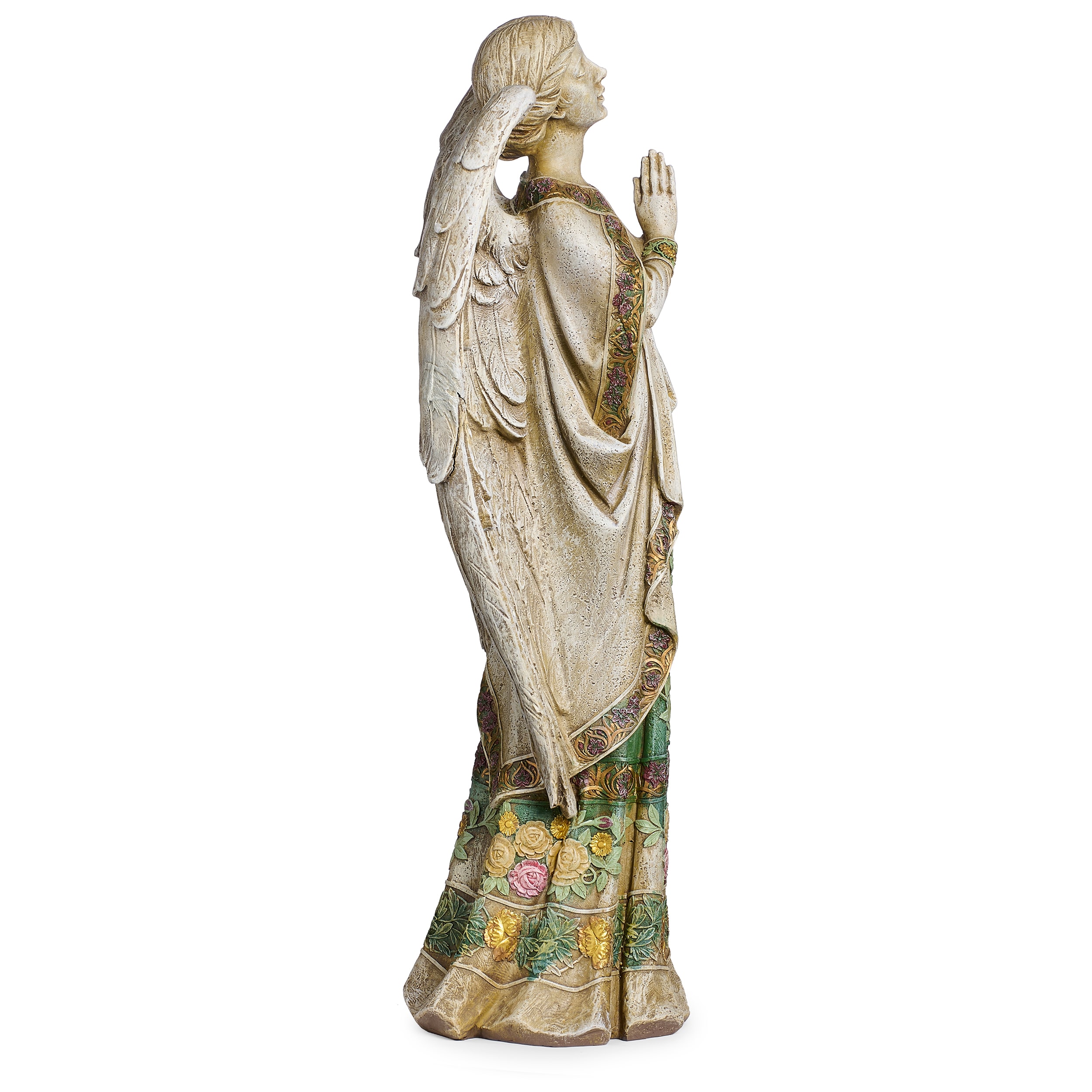 24" Handcrafted Resin-Stone Praying Angel Garden Statue