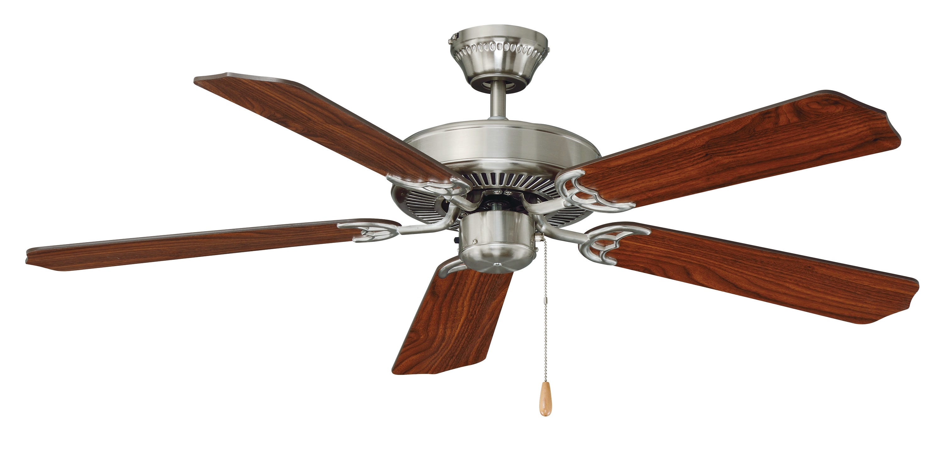 Harbor Breeze Centreville 52-in Brushed Nickel Indoor Flush Mount Ceiling  Fan with Light (5-Blade) in the Ceiling Fans department at