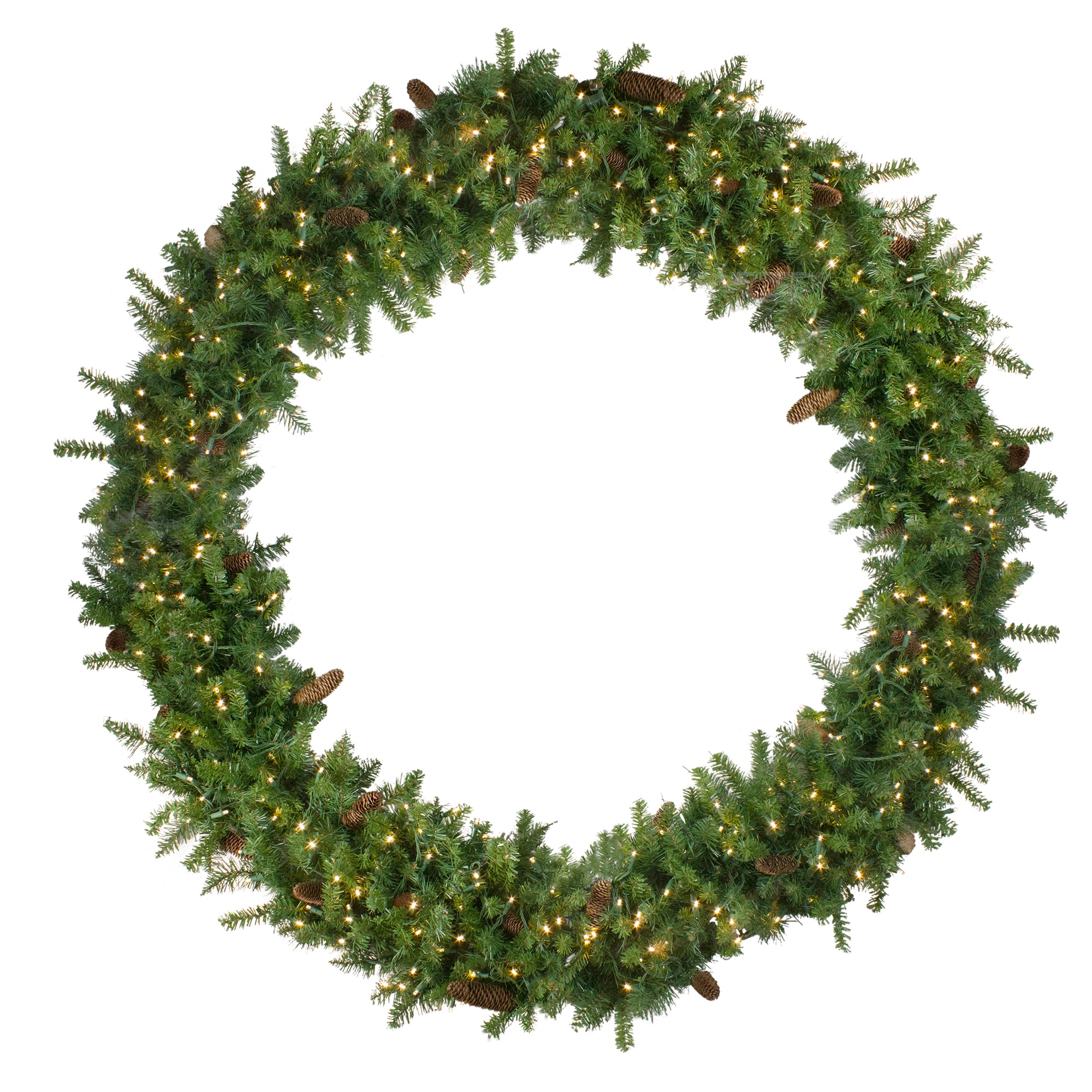 Northlight 32266088 72-in Pre-lit Indoor Green Pine Artificial Christmas Wreath