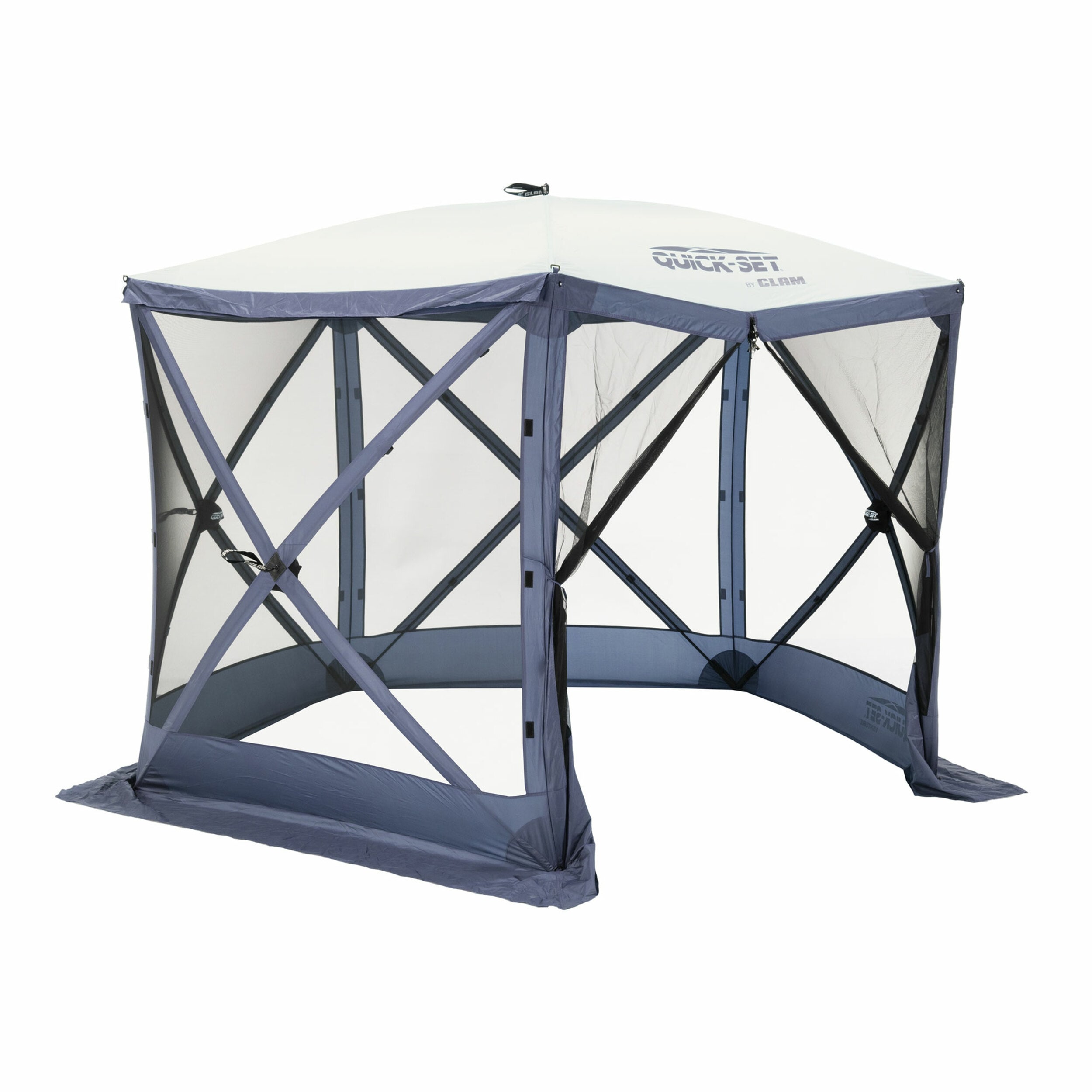 Clam Outdoors 321118 9-Feet x 9-Feet Hexagon Blue - 9' x 9' Pop-up canopy
