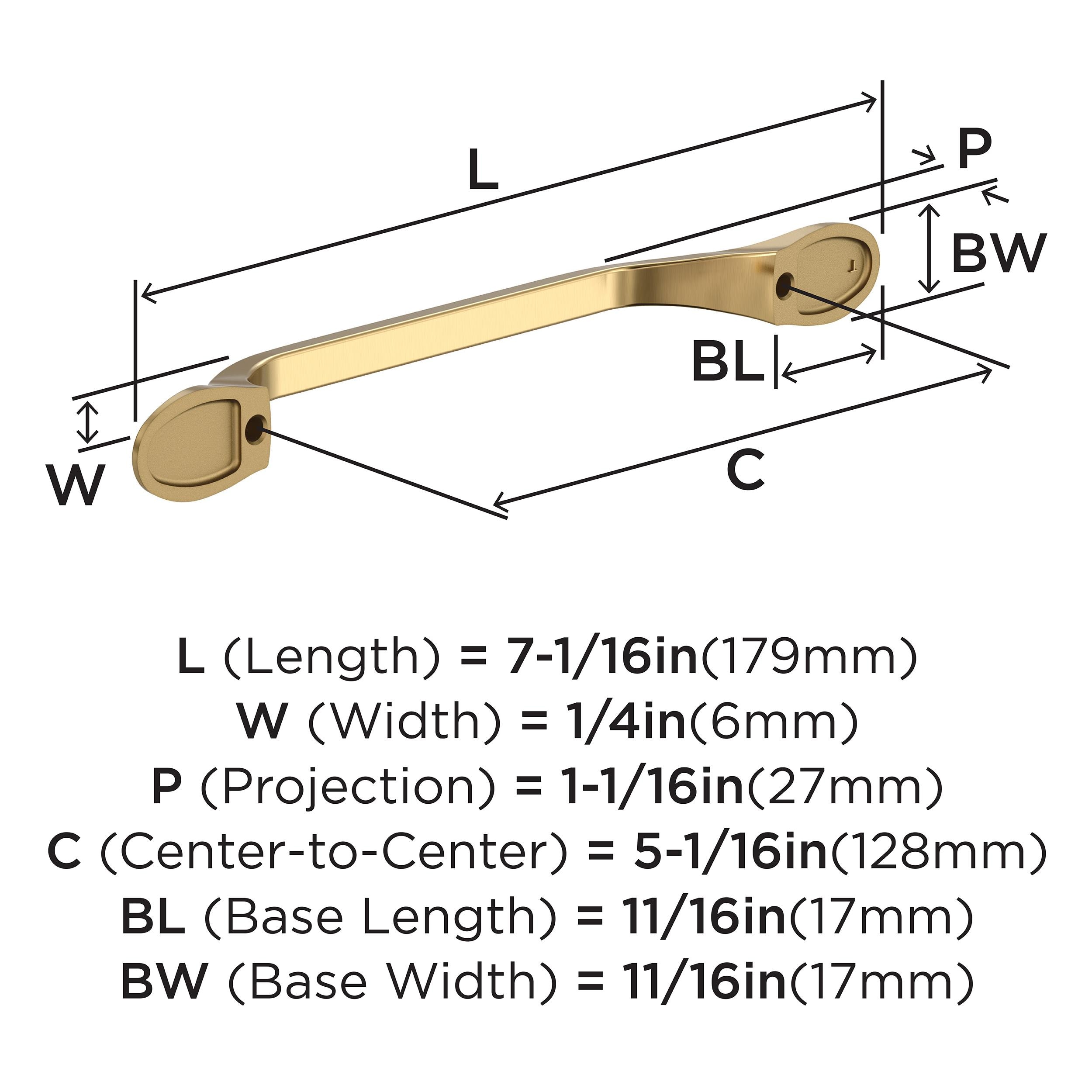 Ravino 7" Champagne Bronze Arch Cabinet Pull with Mounting Hardware